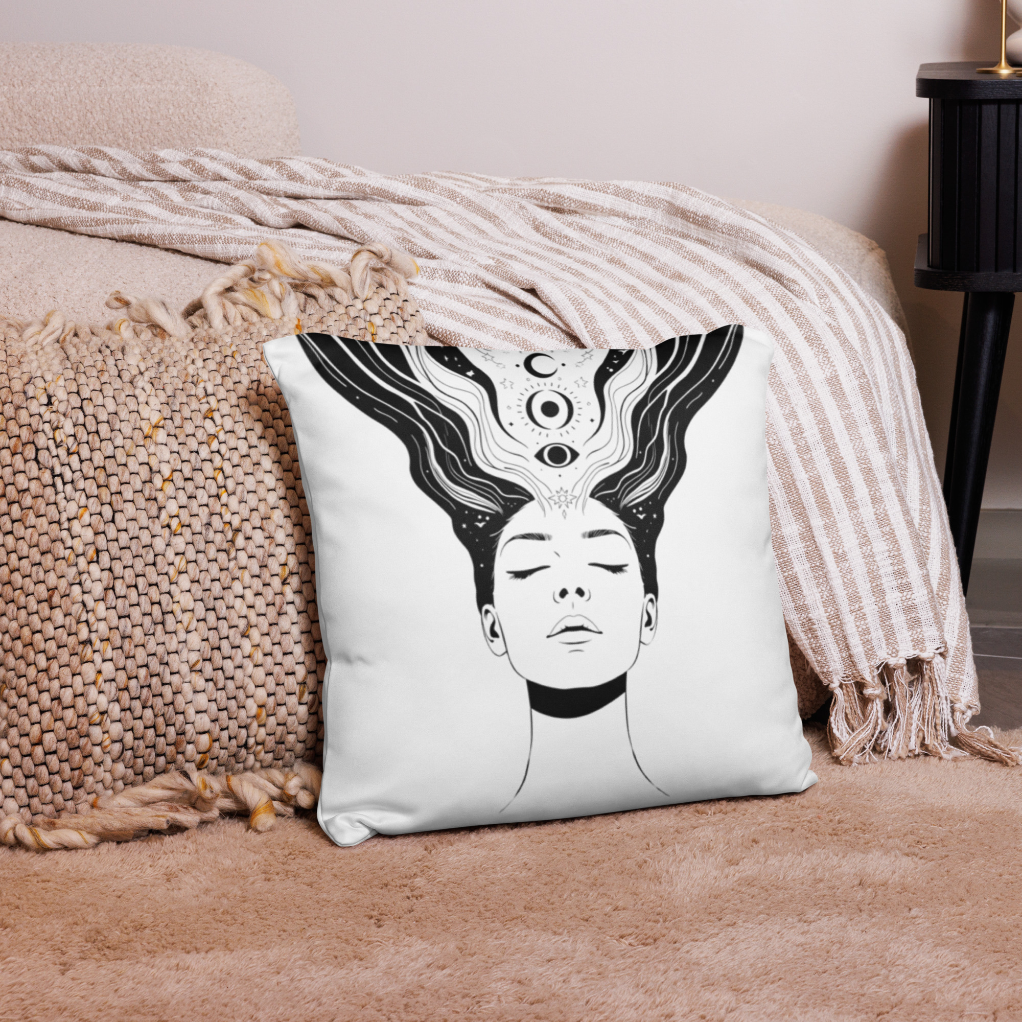 Divine Feminine Pillow Case – My Intuition Speaks Louder Than Noise