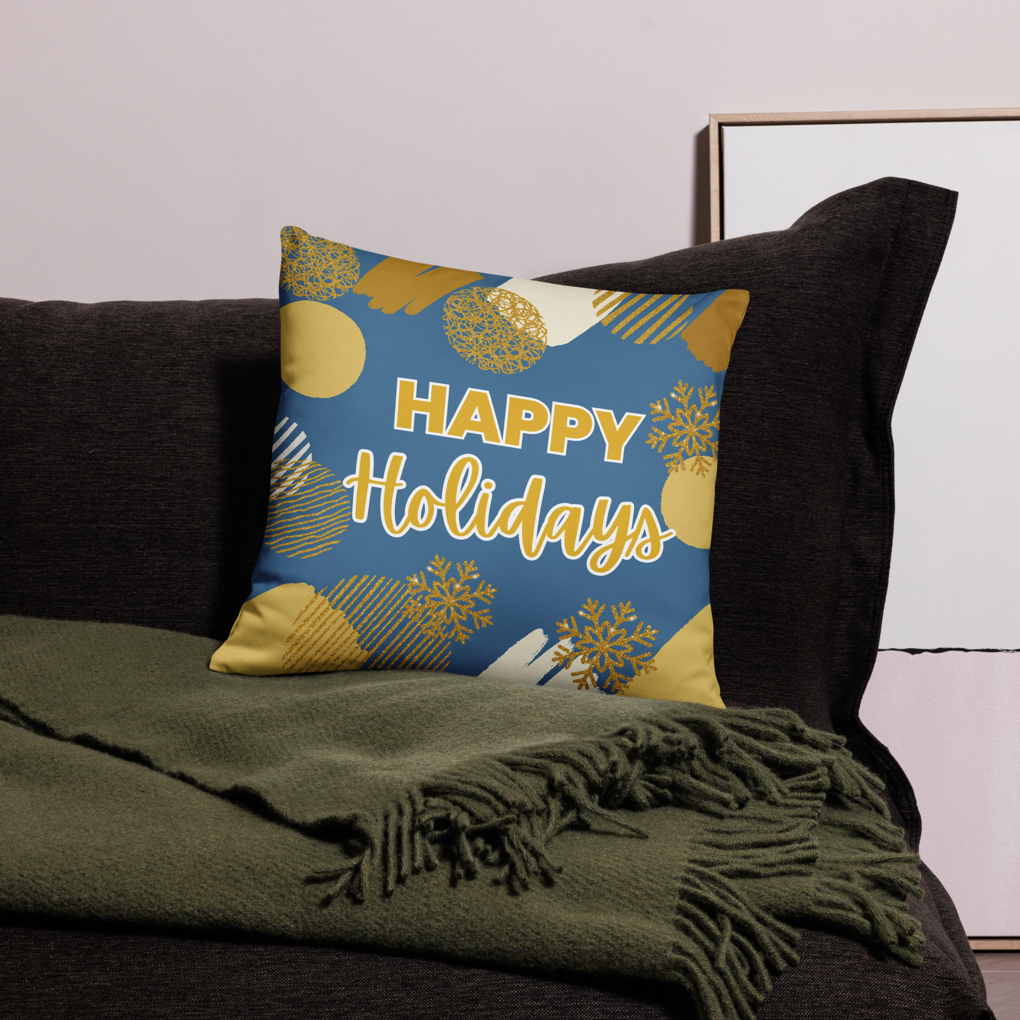 Happy Holidays pillow case