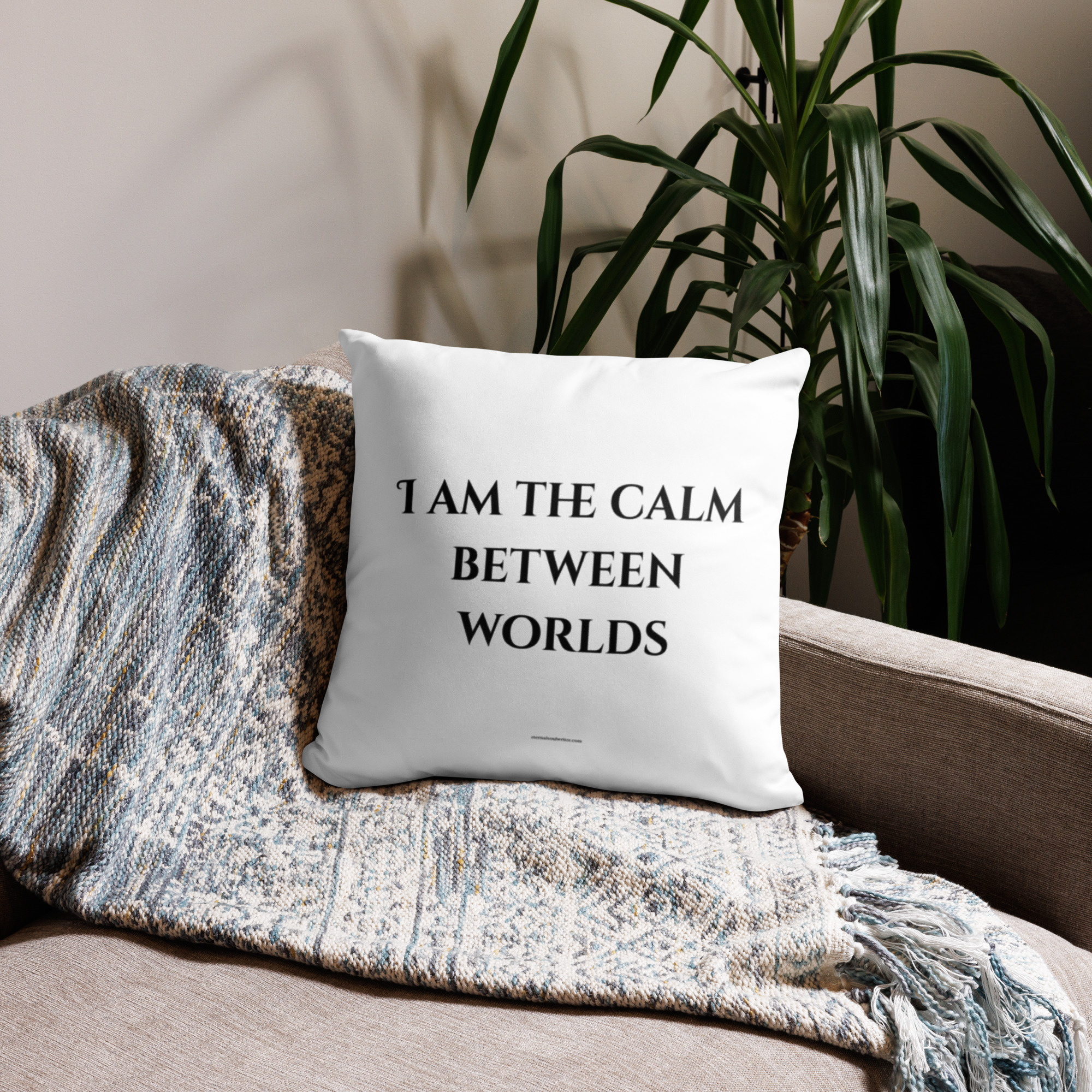 Divine Feminine Pillow Case – I Am the Calm Between Worlds