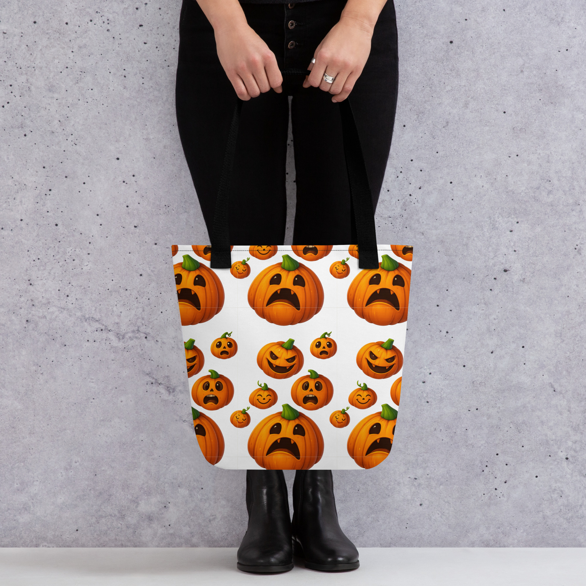 Halloween Pumpkins All-Over Print Tote Bag 