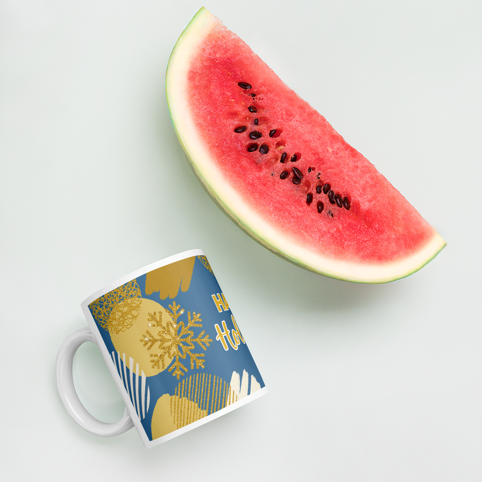 Happy Holidays Abstract Mug