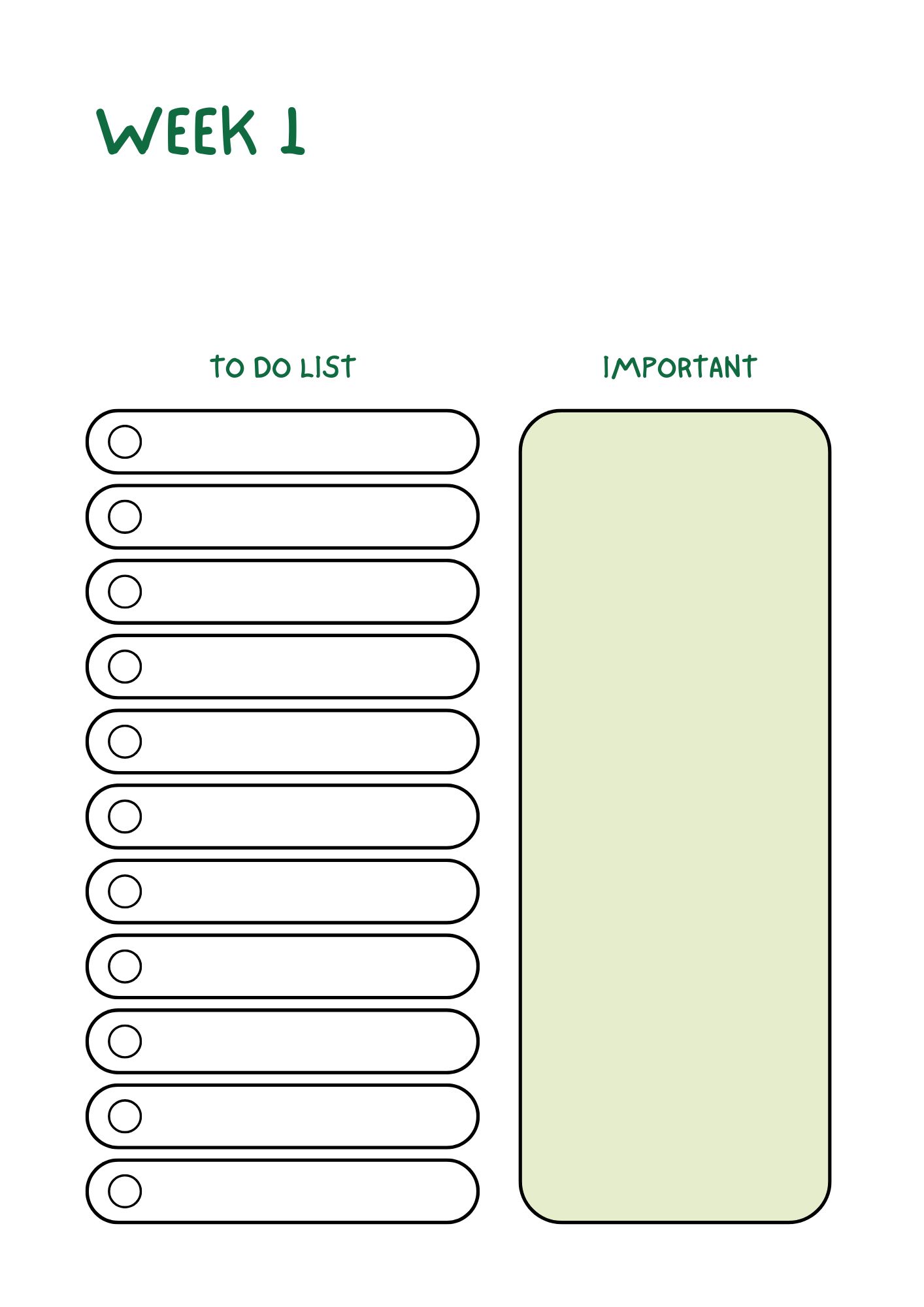 Undated Lime Planner