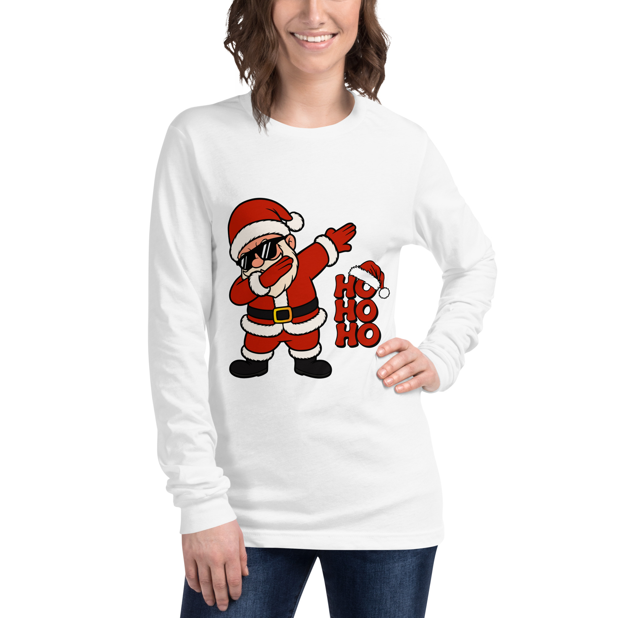 Cool Santa Ho Ho Ho Unisex Long Sleeve Tee
