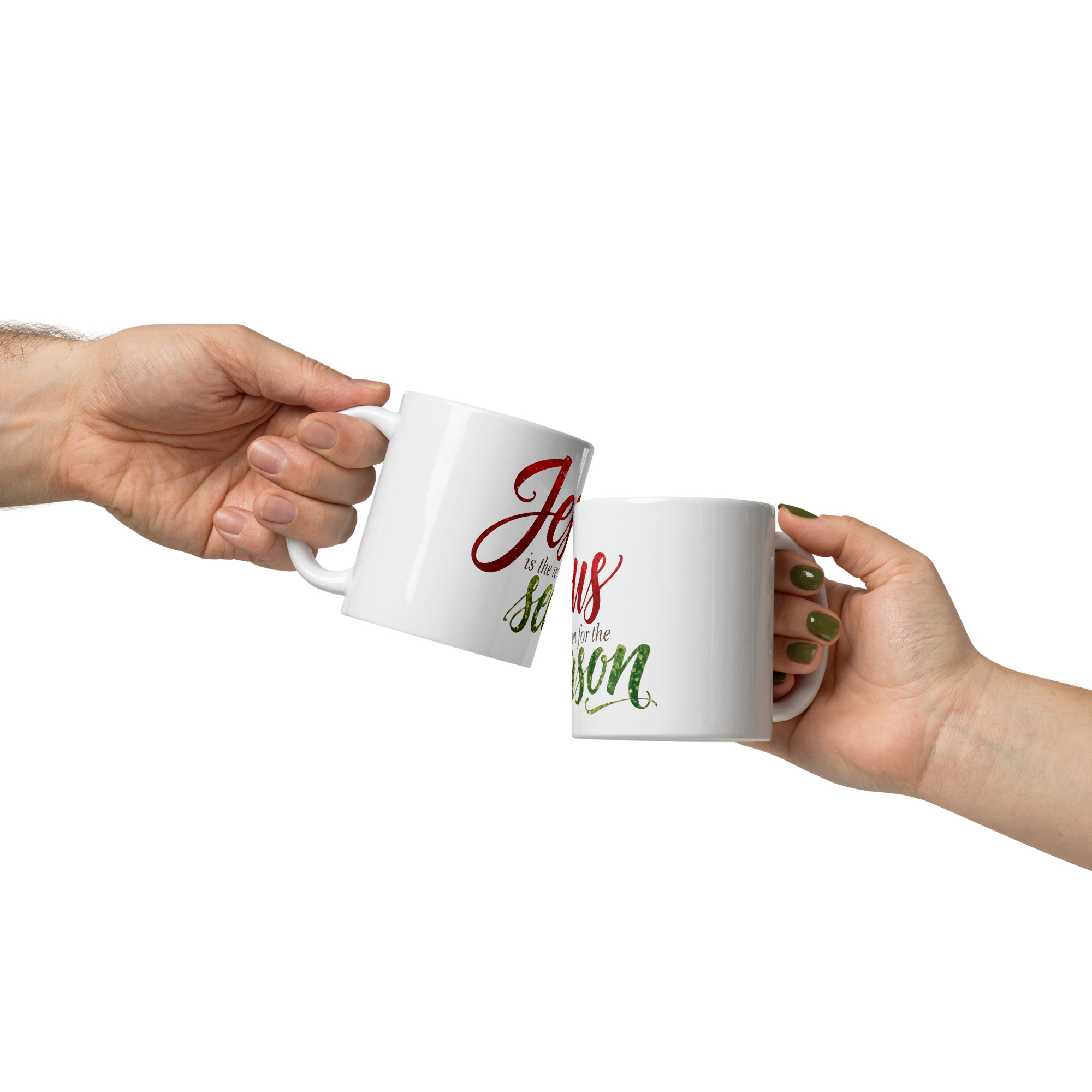  "Jesus Is the Reason for the Season” Elegant Christmas Mug – Faith & Festive Joy 