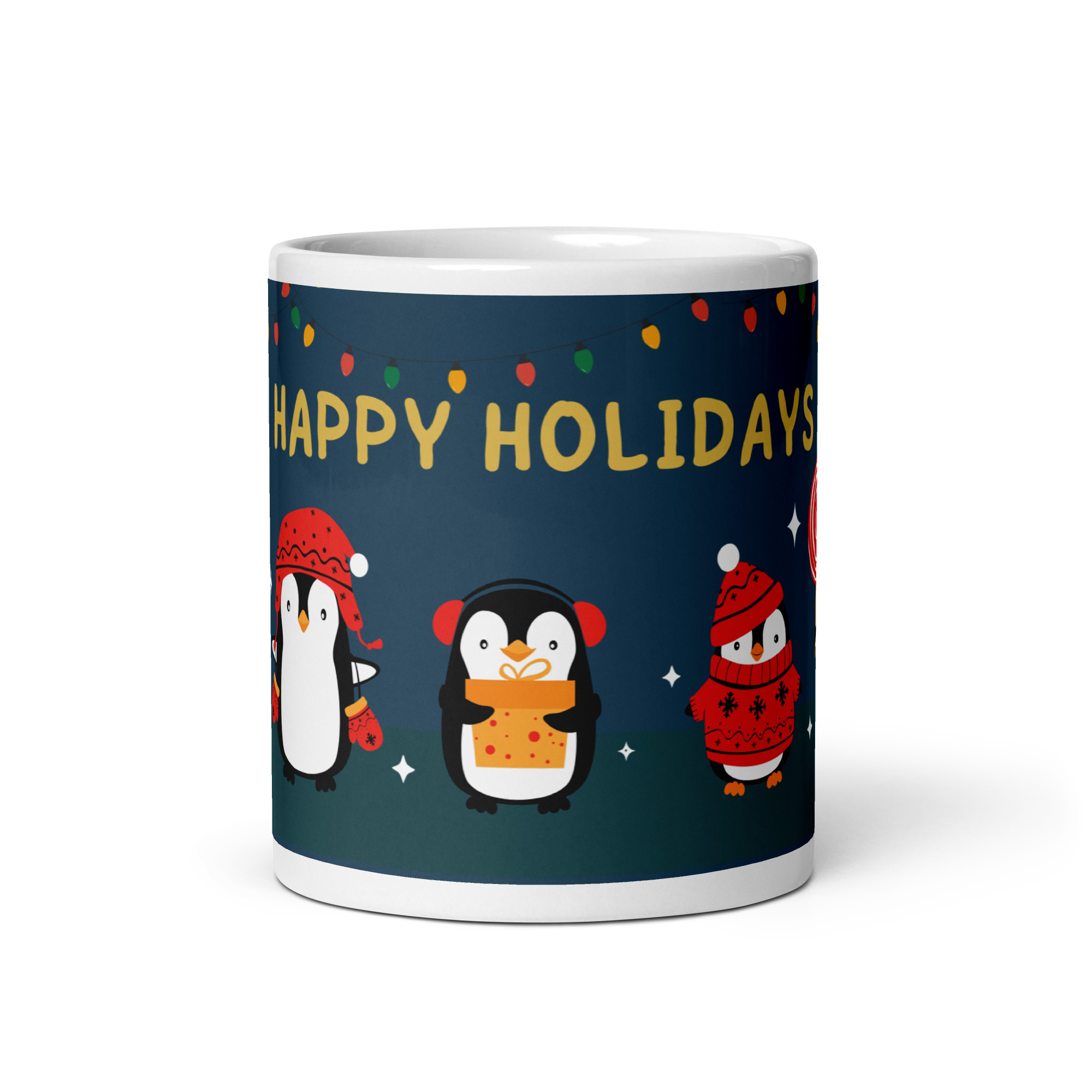  Happy Holidays Penguin Mug