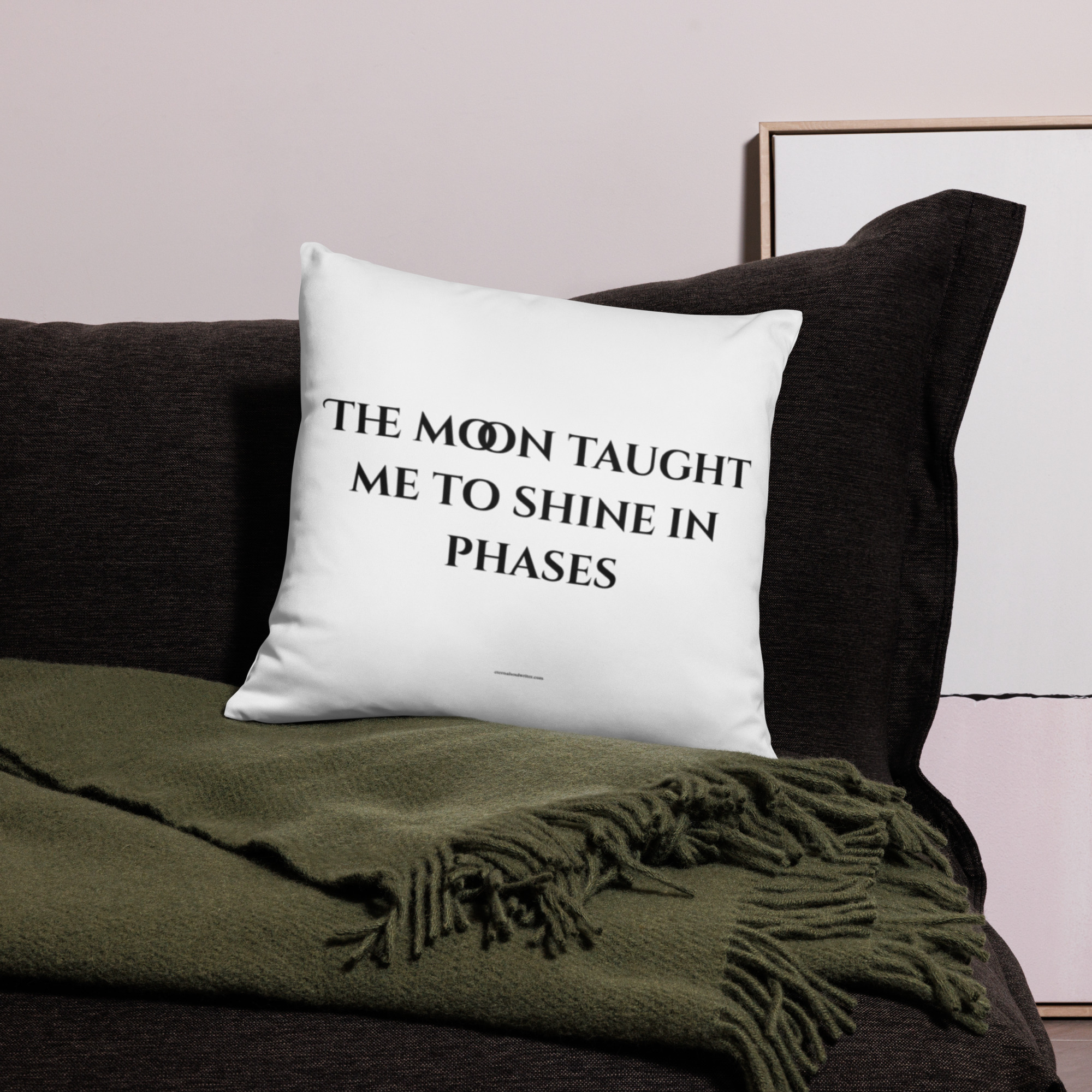 Divine Feminine Pillow Case – The Moon Taught Me to Shine in Phases