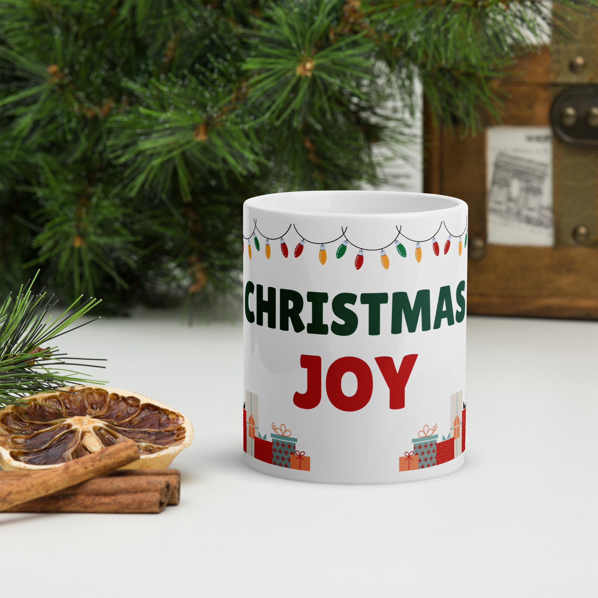  Christmas Joy  white Ceramic Mug