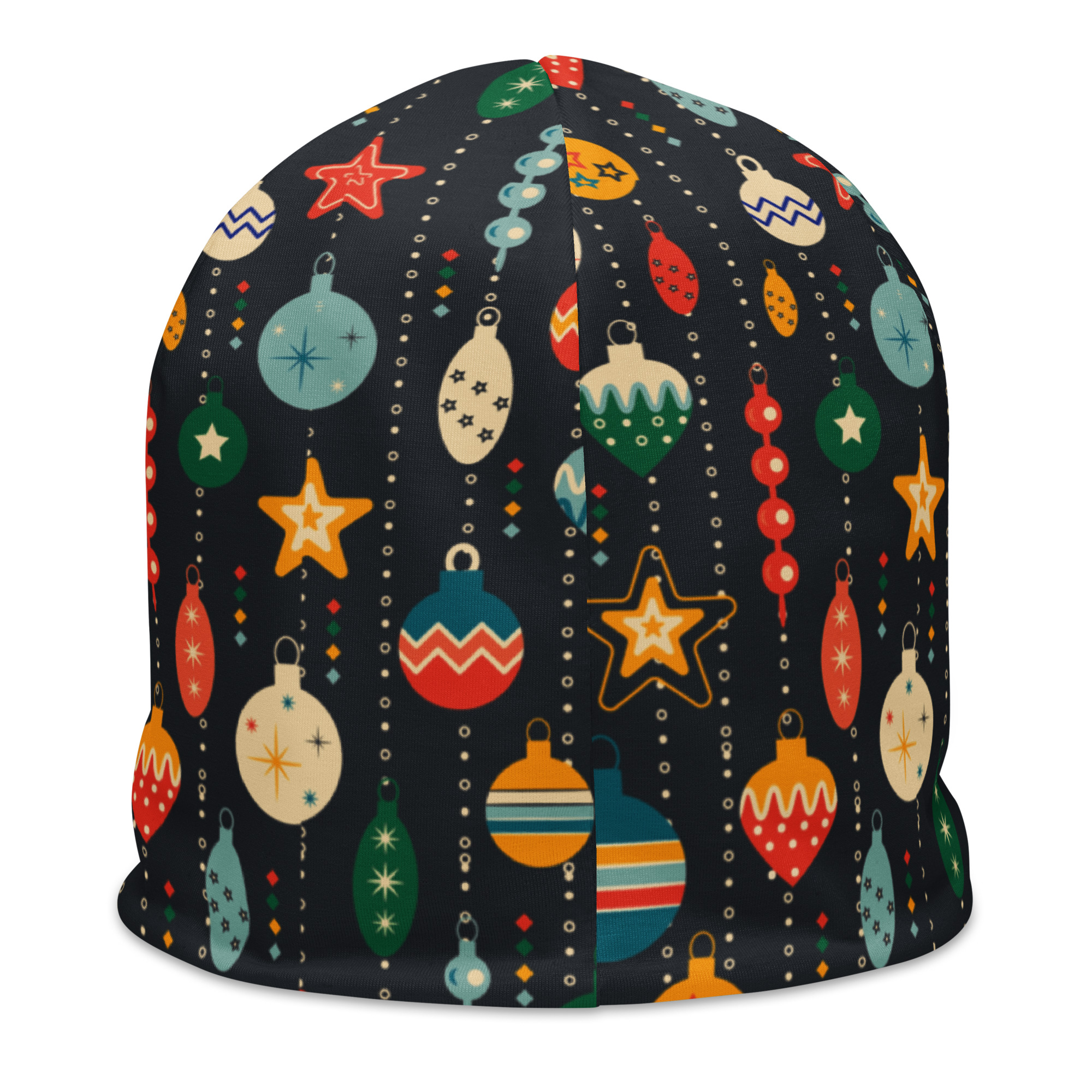 Retro Christmas Ornaments Beanie (Unisex)