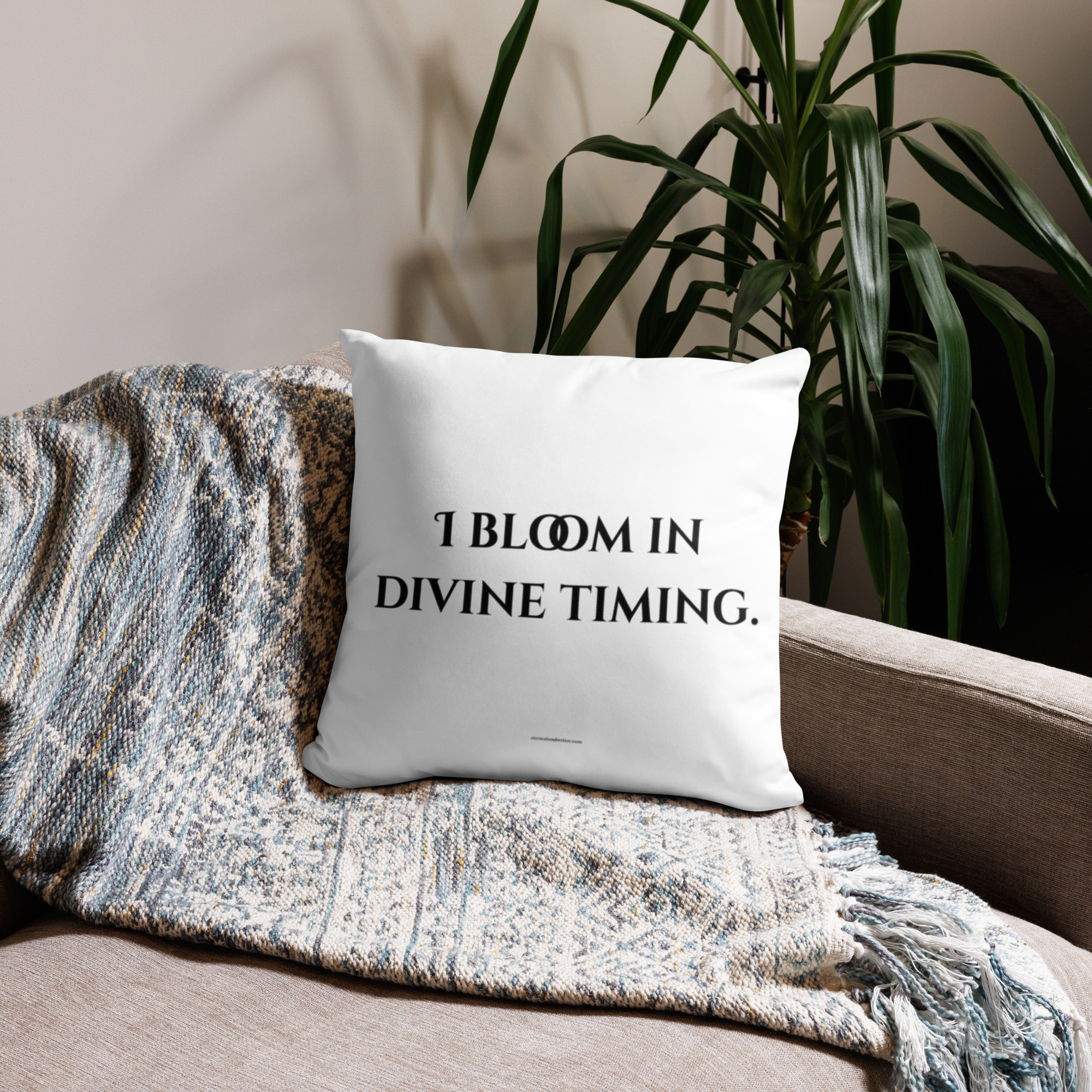 Divine Feminine Pillow Case – I Bloom in Divine Timing