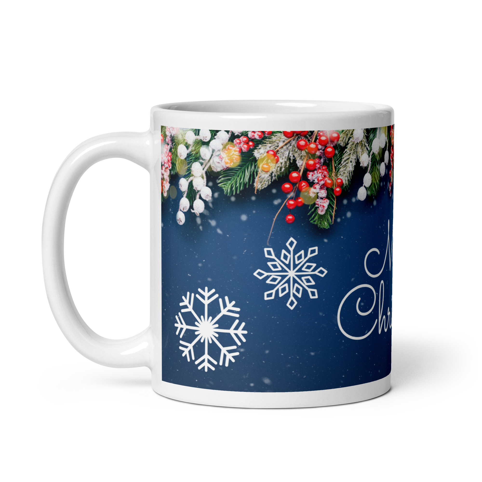  Merry Christmas Blue Ceramic Mug