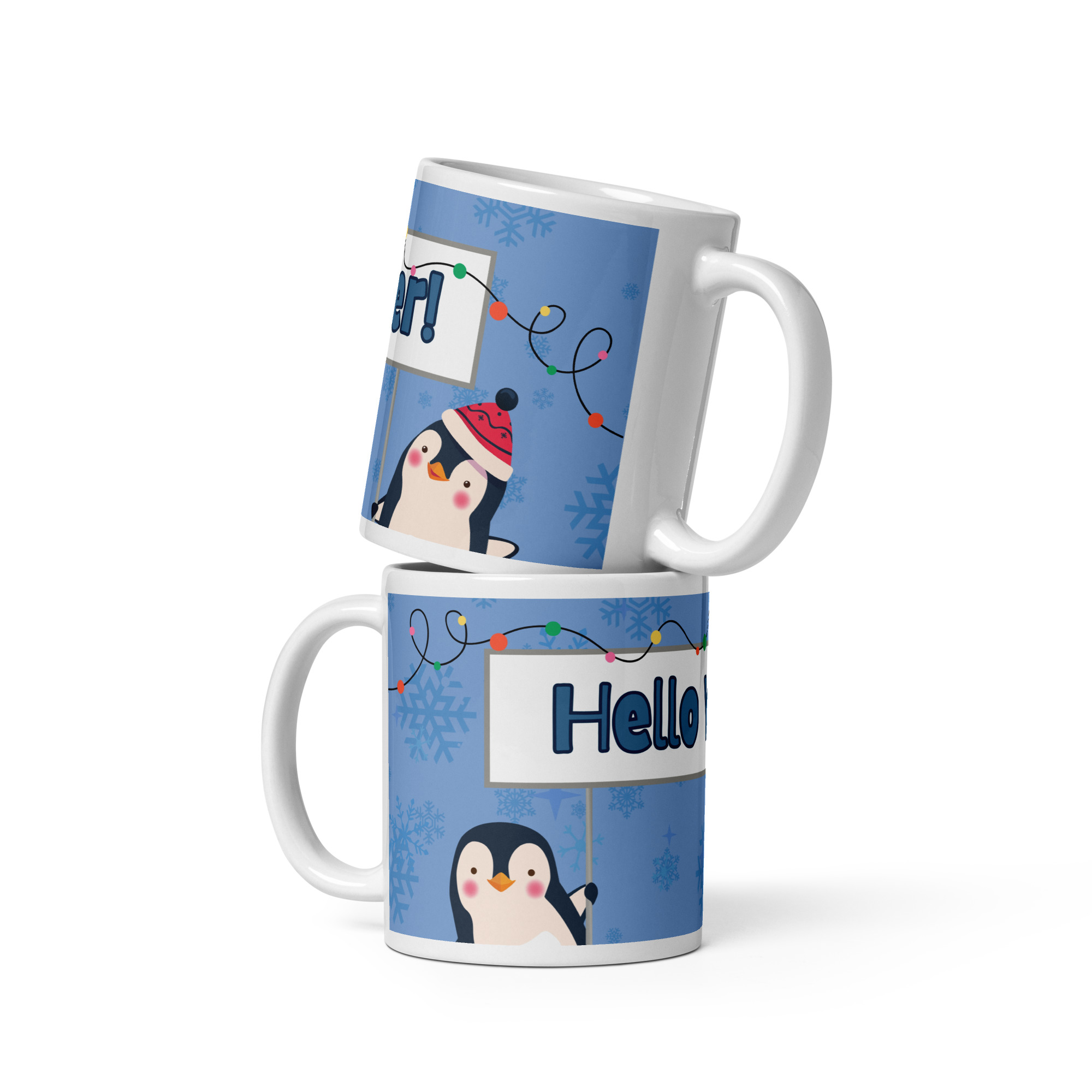 Hello Winter Penguin Mug
