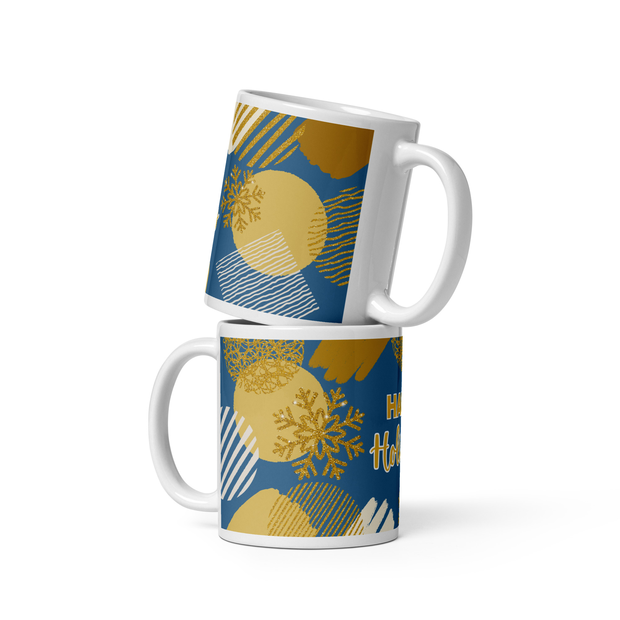 Happy Holidays Abstract Mug