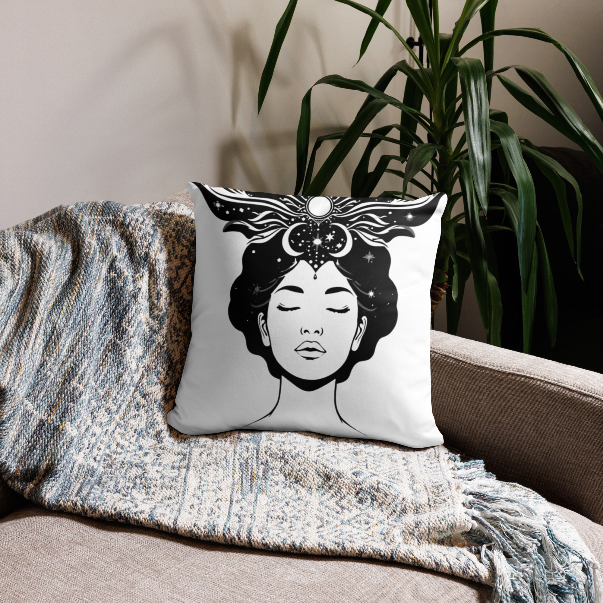 Divine Feminine Pillow Case – I Am the Calm Between Worlds