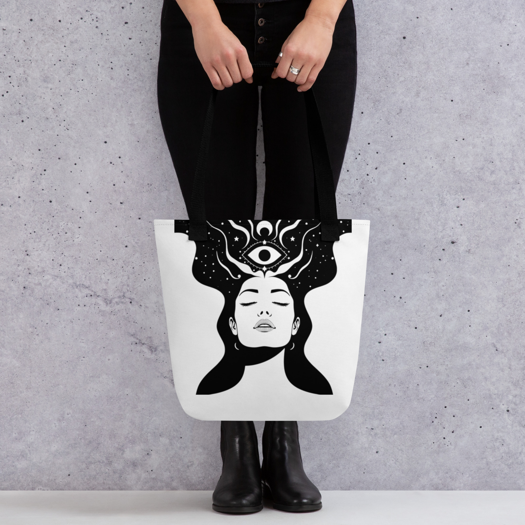 Divine Feminine Tote Bag – The Moon Taught Me to Shine in Phases