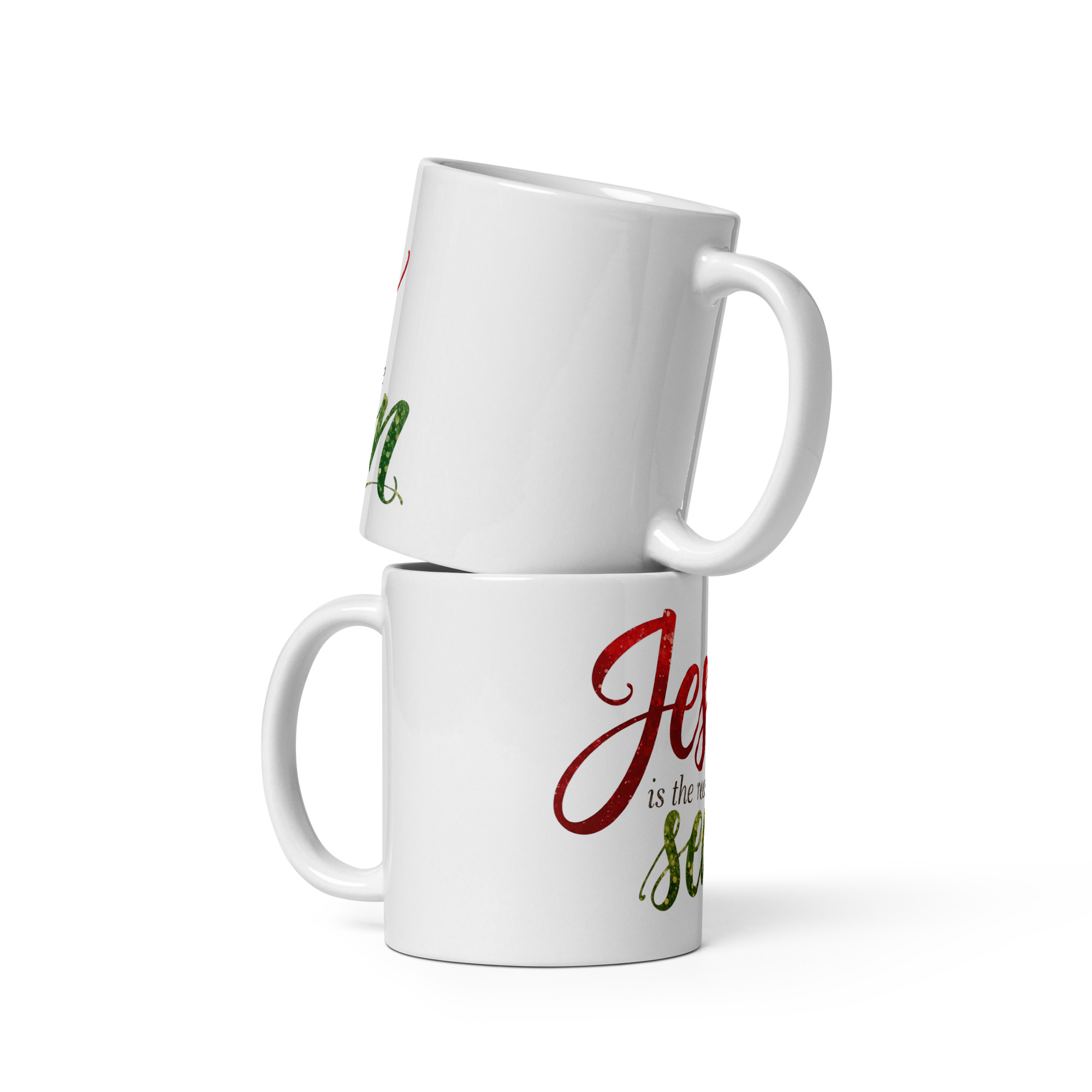  "Jesus Is the Reason for the Season” Elegant Christmas Mug – Faith & Festive Joy 