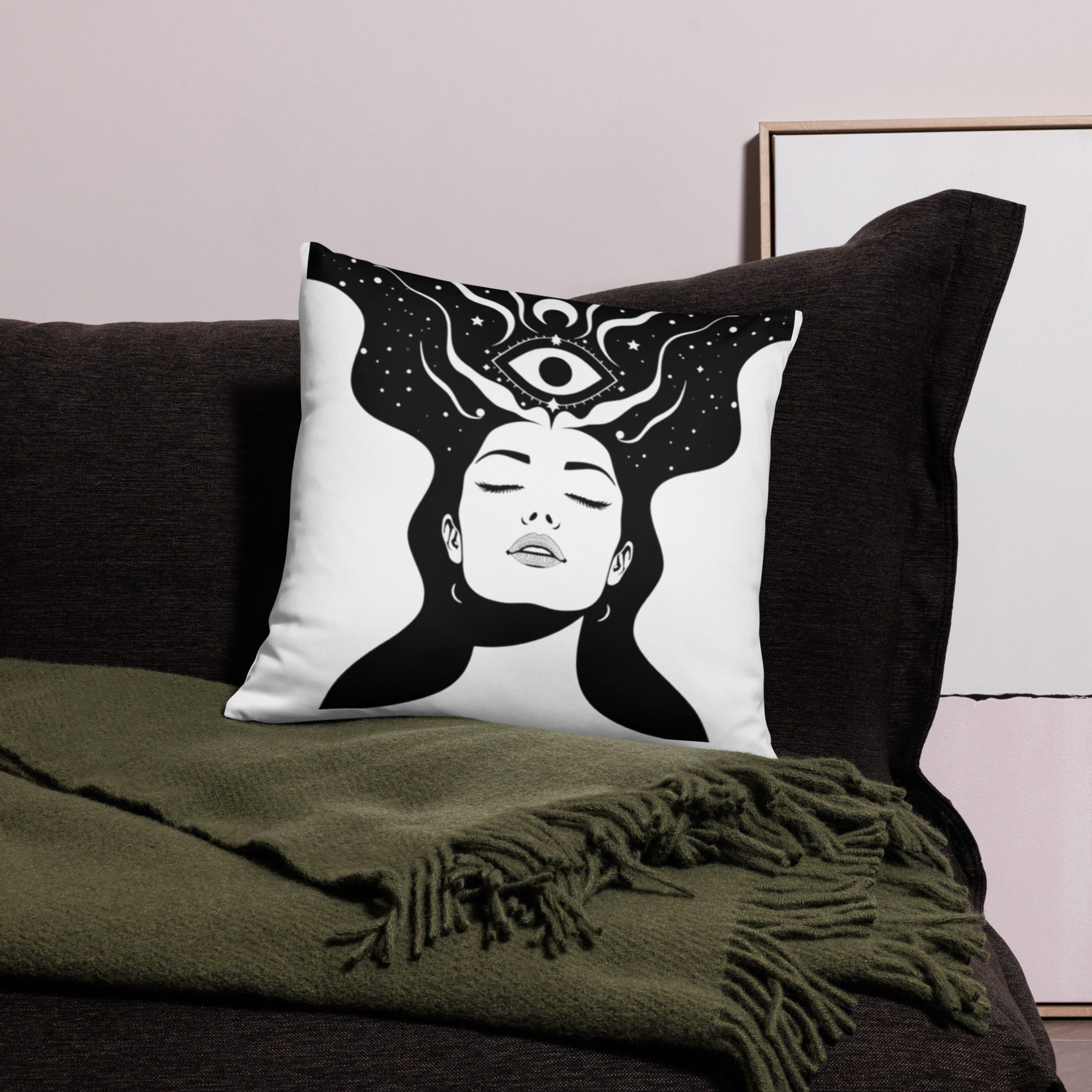Divine Feminine Pillow Case – The Moon Taught Me to Shine in Phases