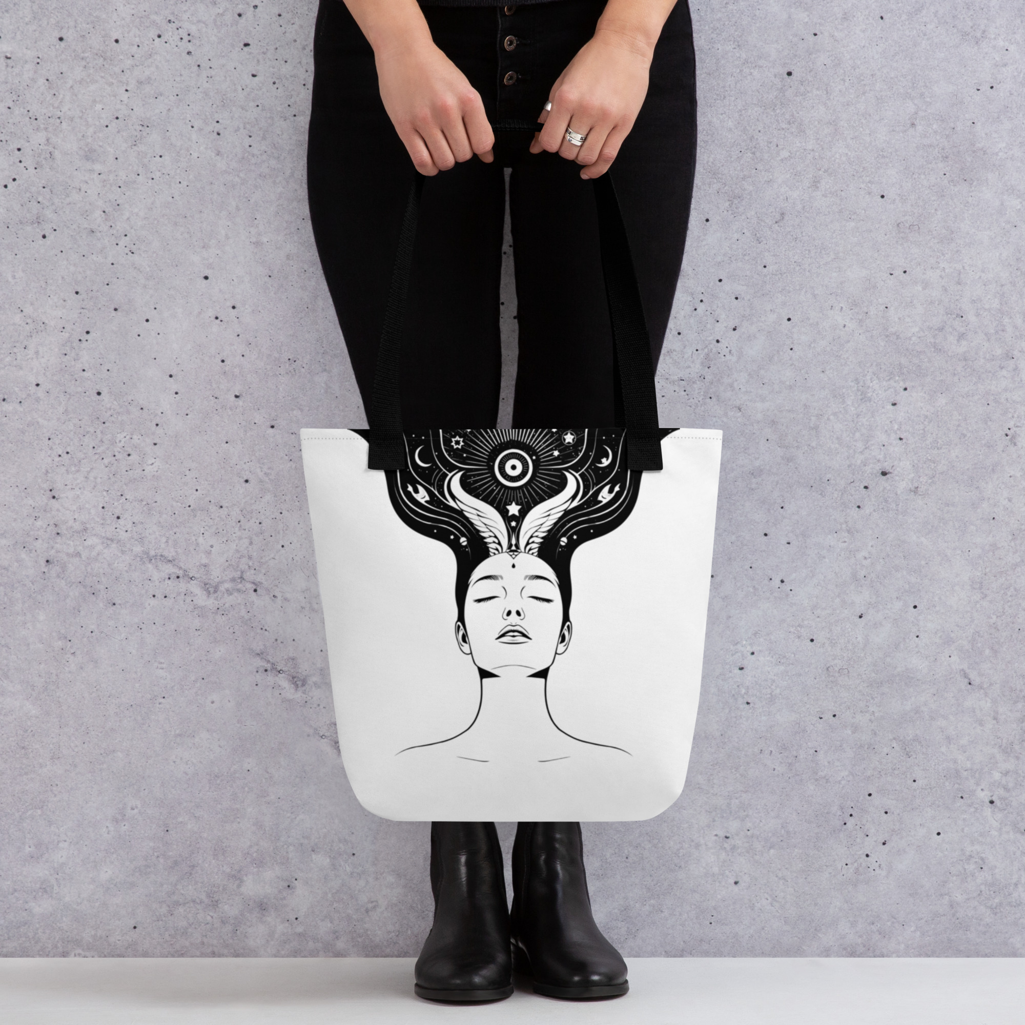 Divine Feminine Tote Bag – She Who Trusts the Unseen Becomes Unstoppable