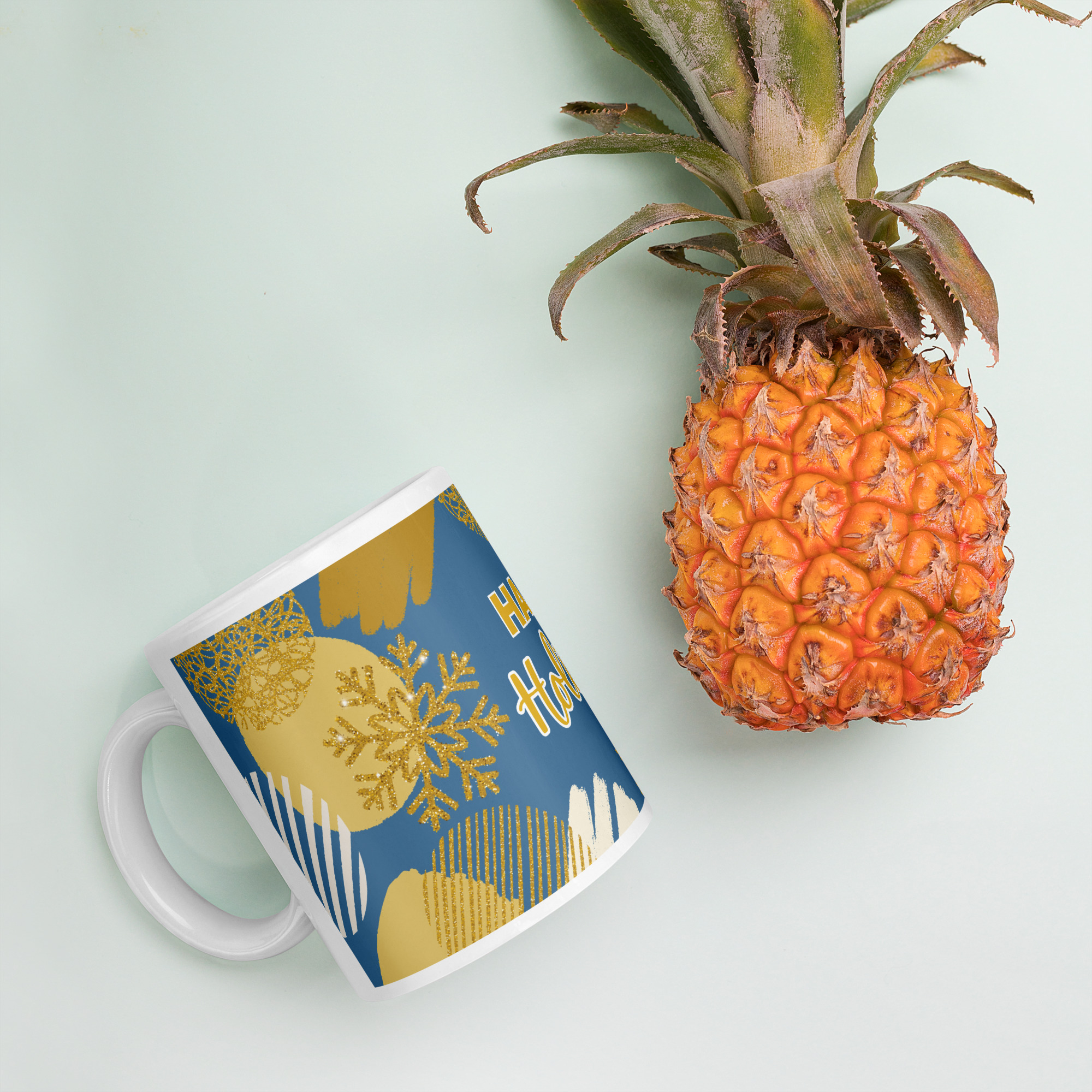 Happy Holidays Abstract Mug