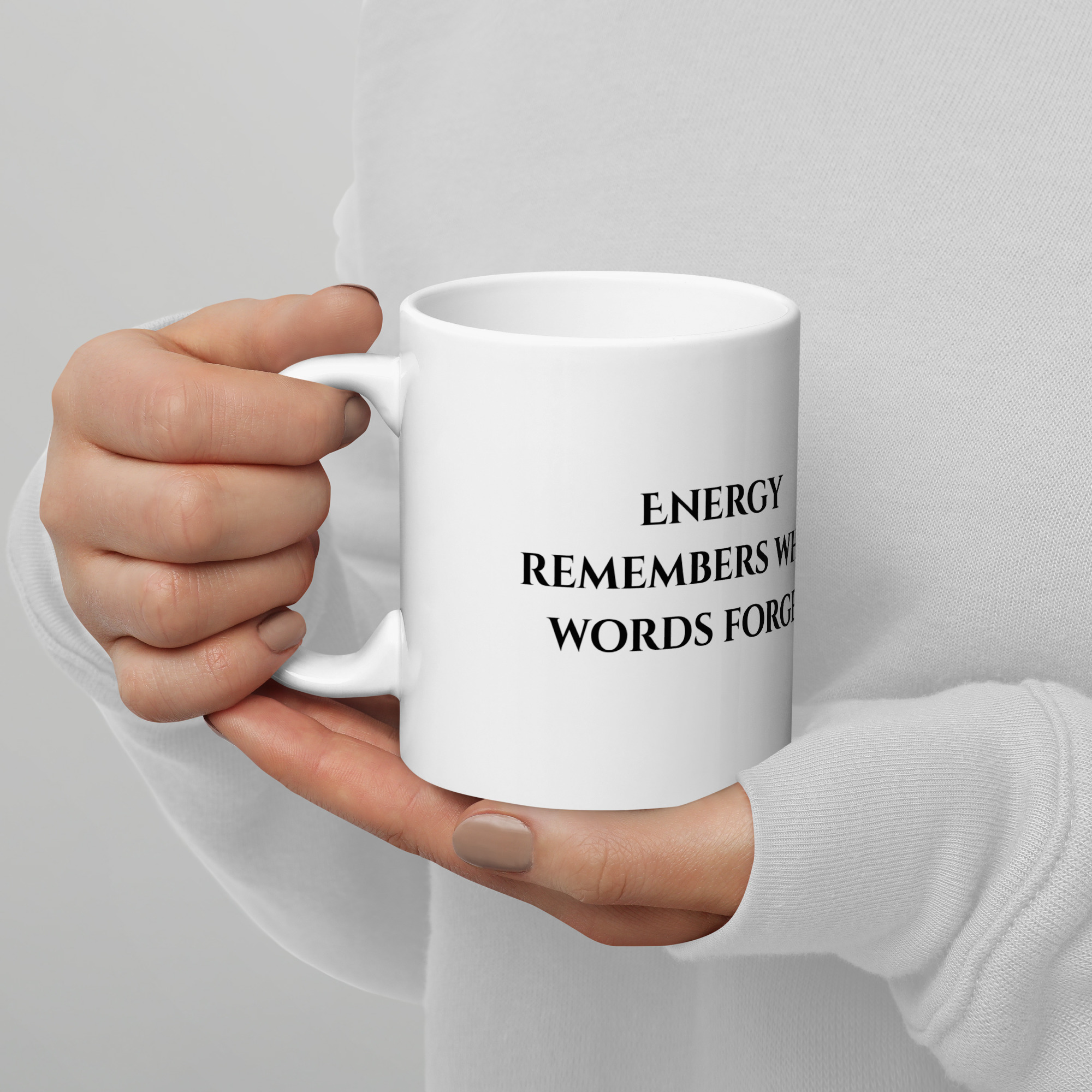 Divine Feminine Mug – Energy Remembers What Words Forget