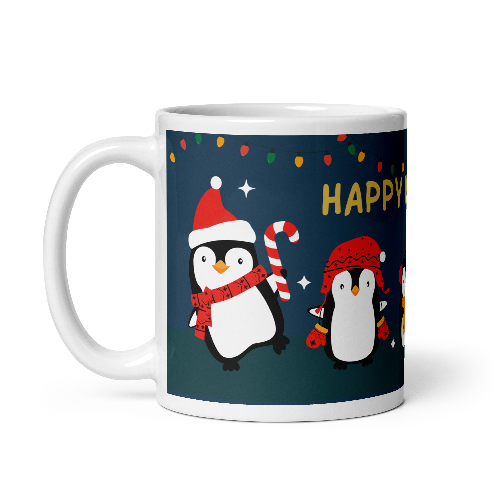  Happy Holidays Penguin Mug