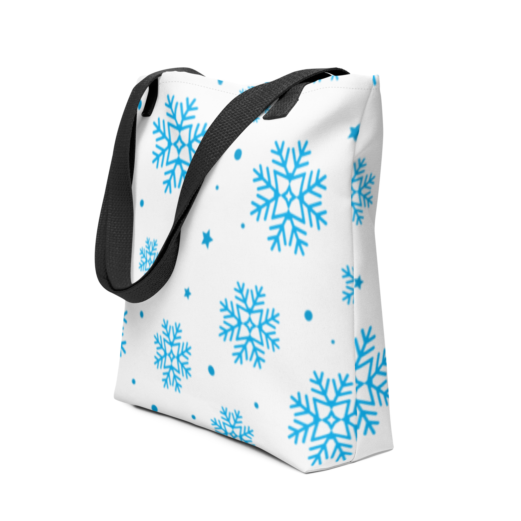 Snowflake All-Over Print Tote Bag