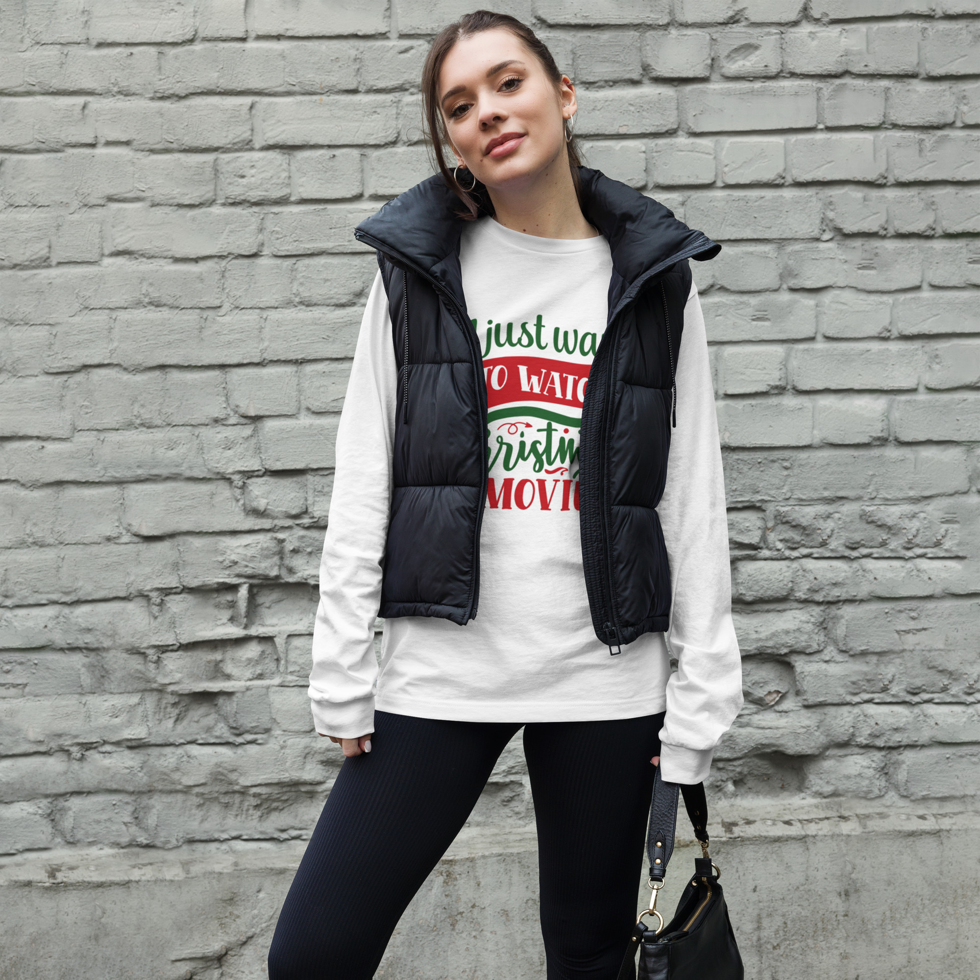 “I Just Want to Watch Christmas Movies” Unisex Long Sleeve Tee