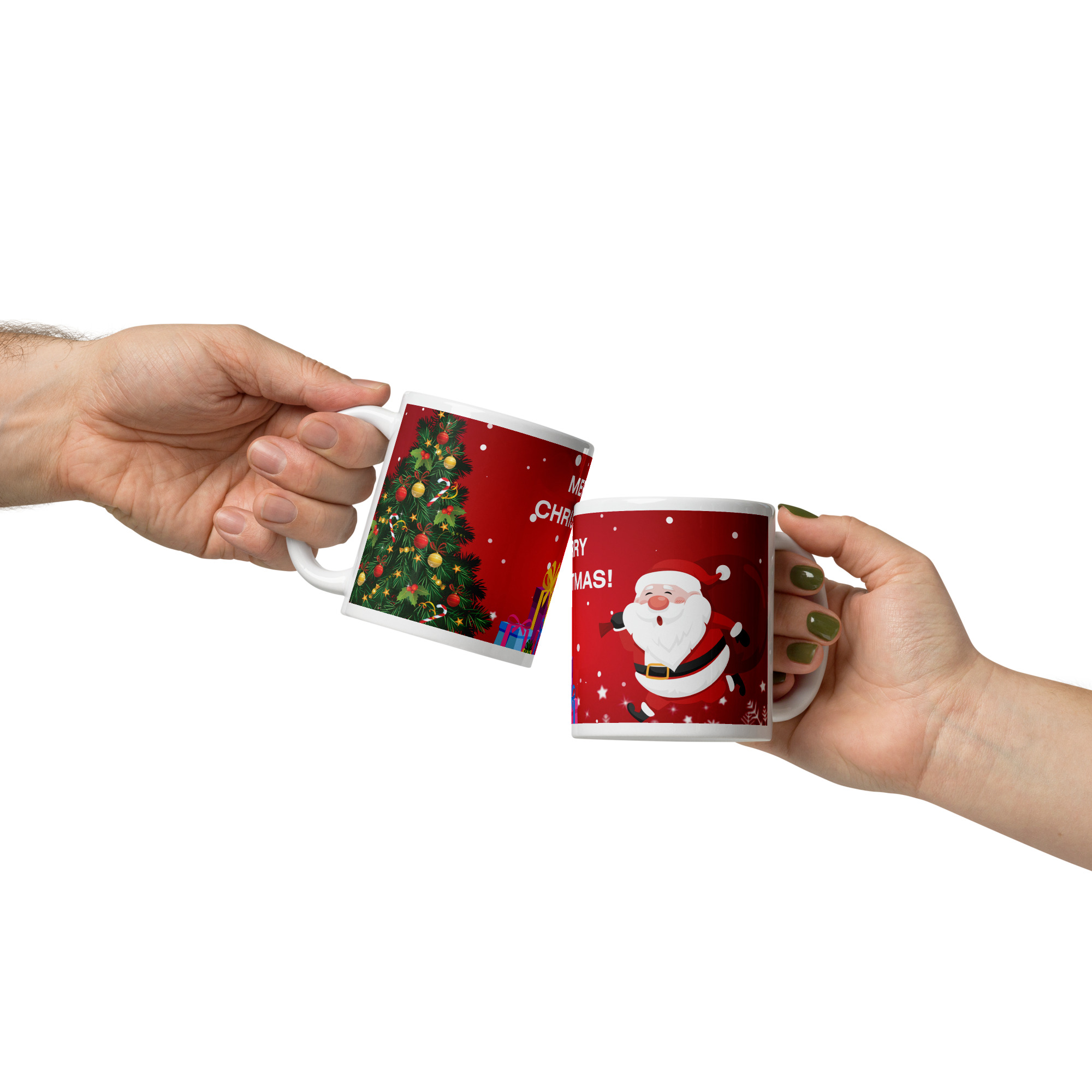 Santa Merry Christmas Ceramic Mug – Red Festive Joy in Every Sip 