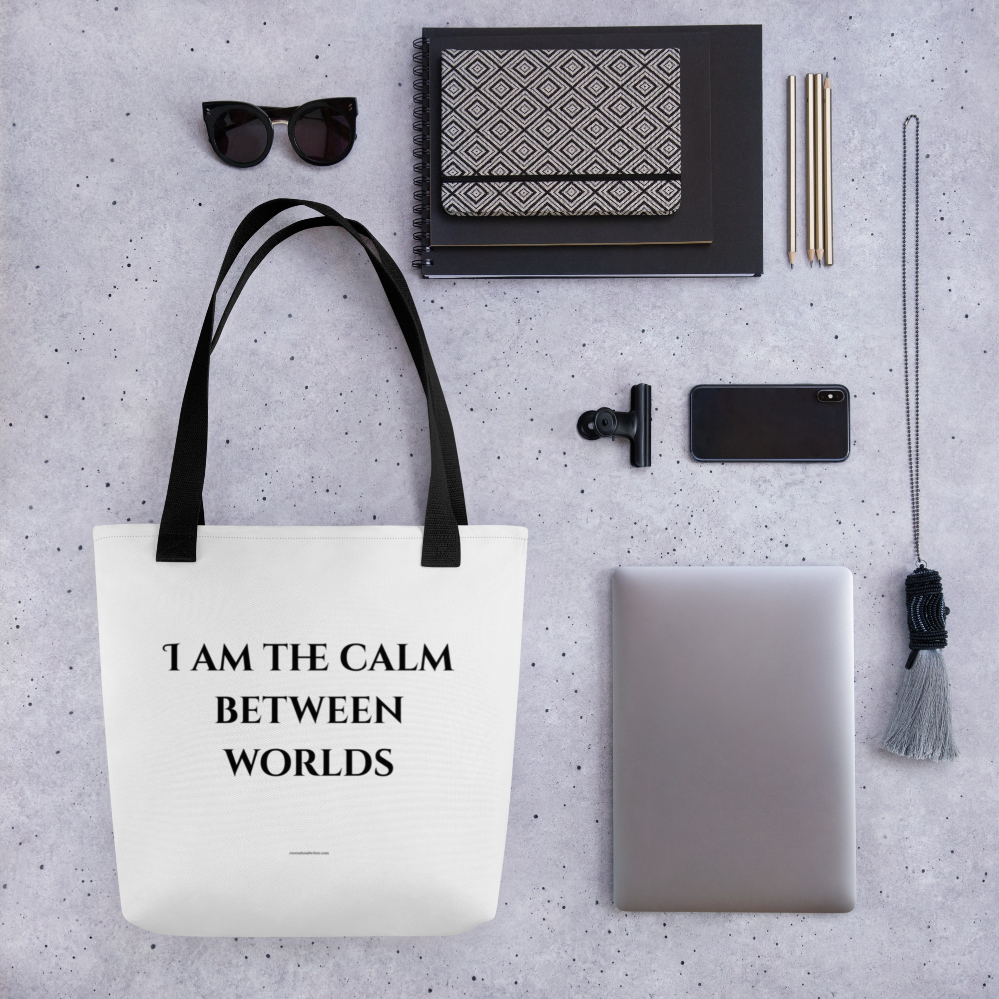 Divine Feminine Tote Bag – I Am the Calm Between Worlds