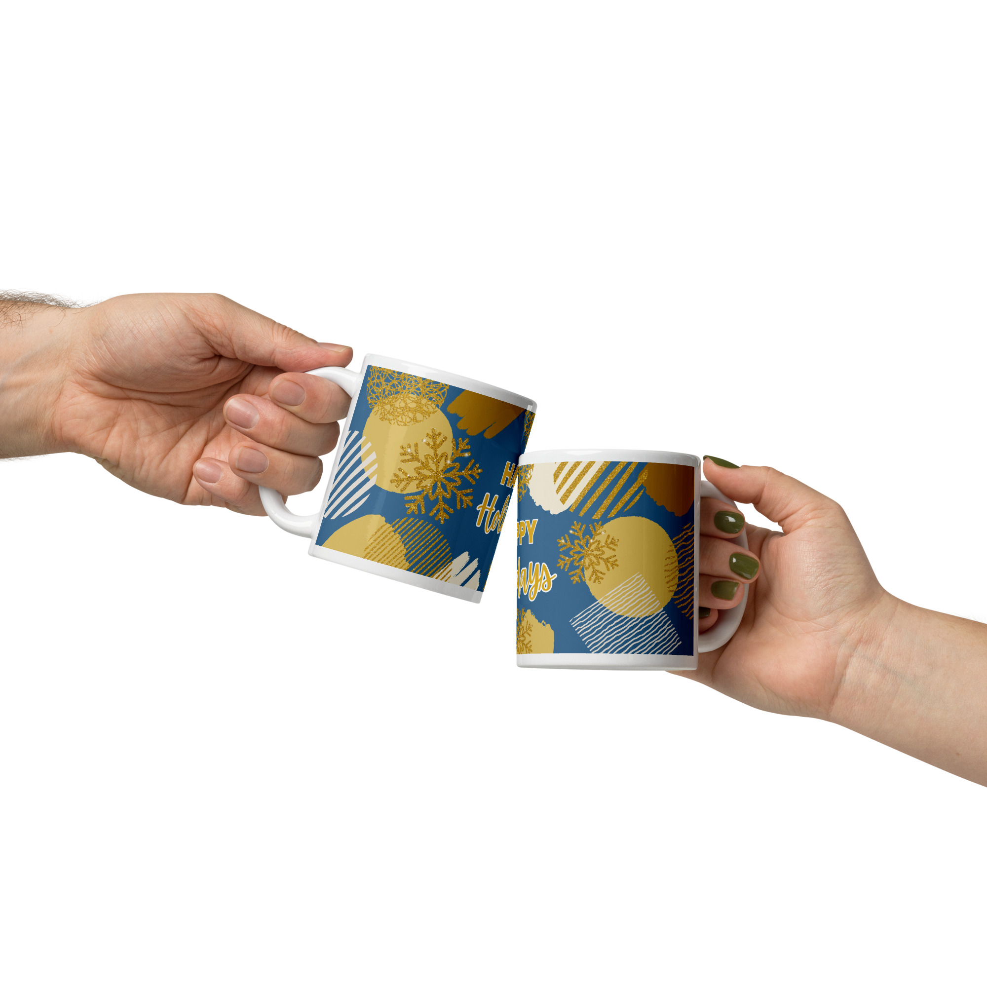 Happy Holidays Abstract Mug