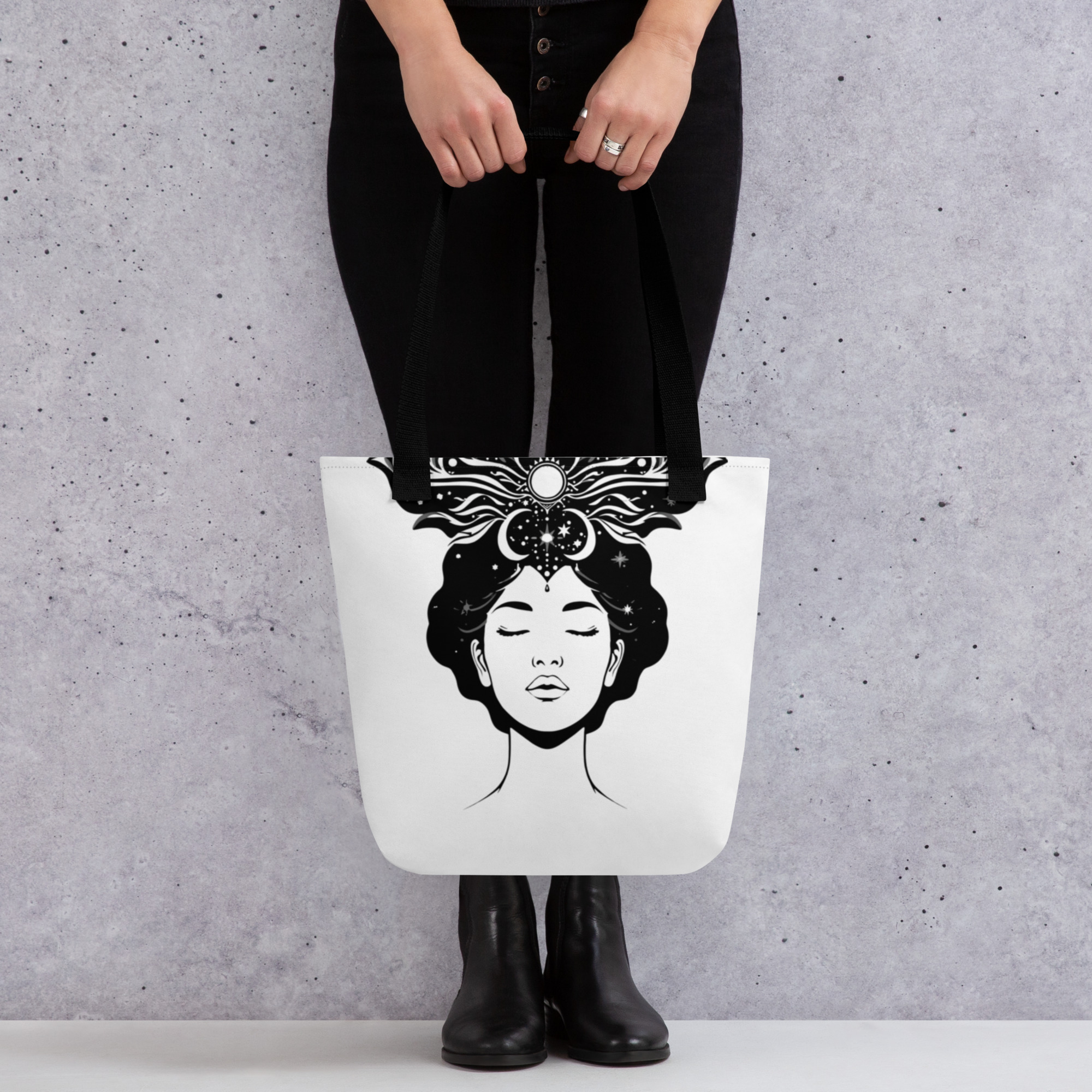 Divine Feminine Tote Bag – I Am the Calm Between Worlds