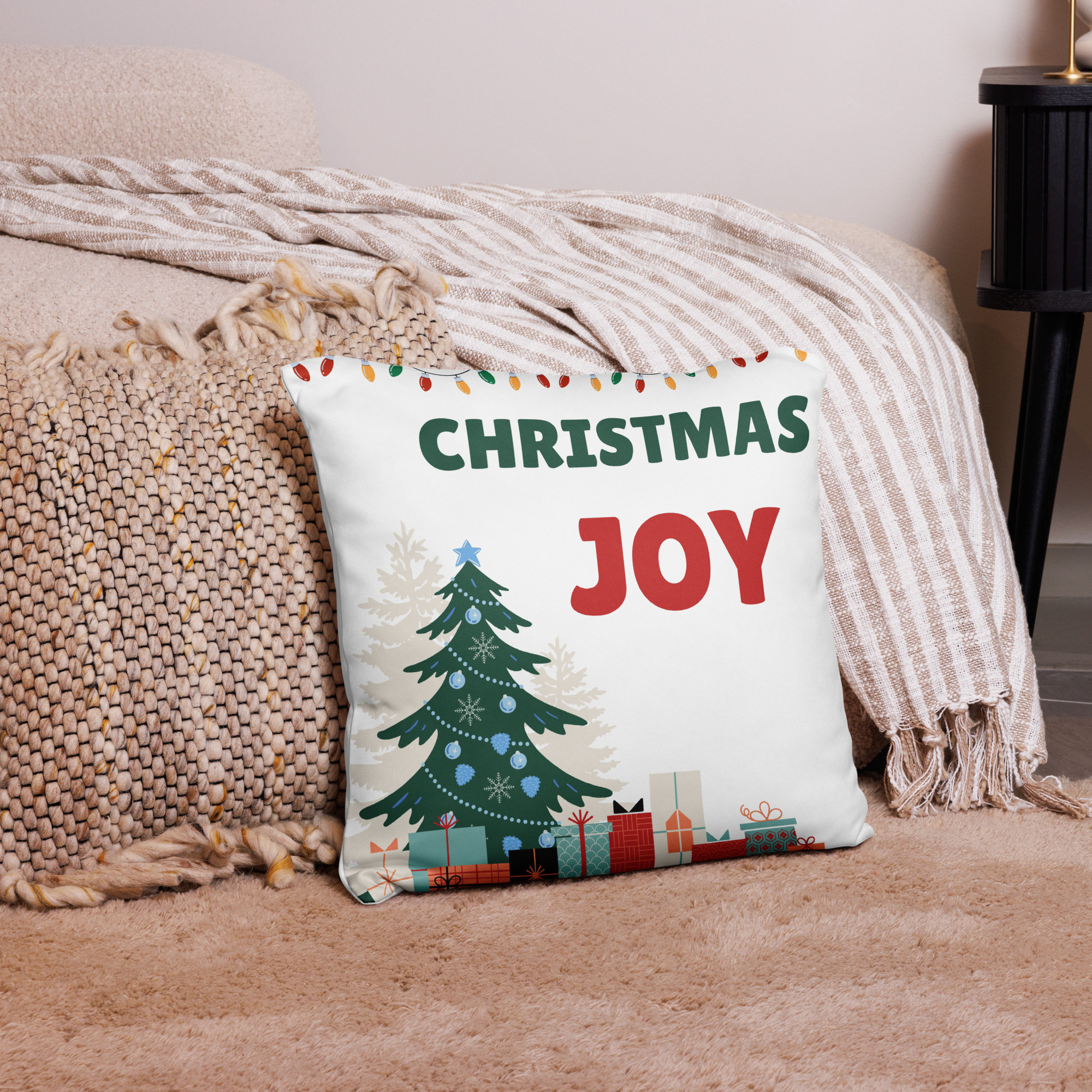Christmas Joy Throw Pillow