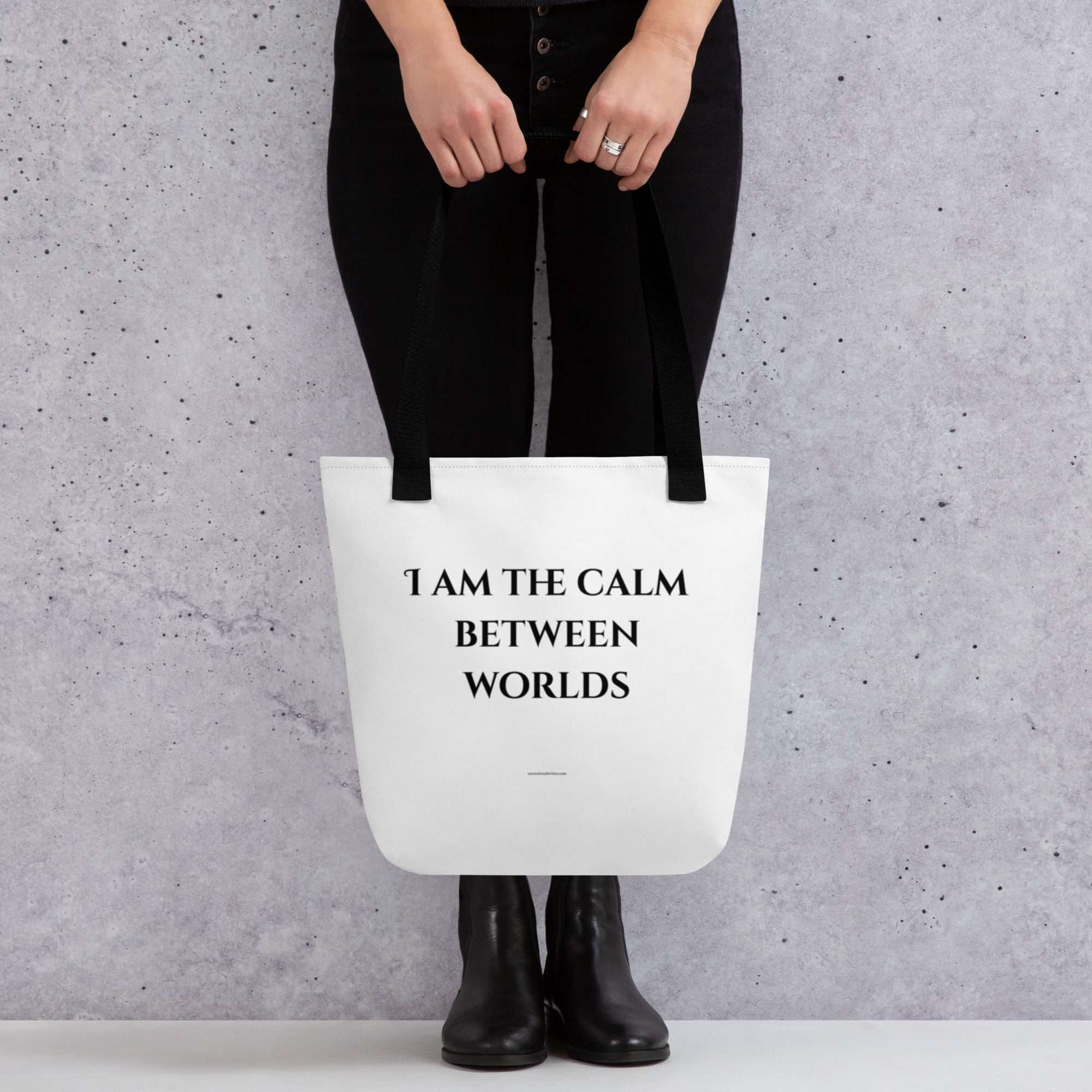 Divine Feminine Tote Bag – I Am the Calm Between Worlds