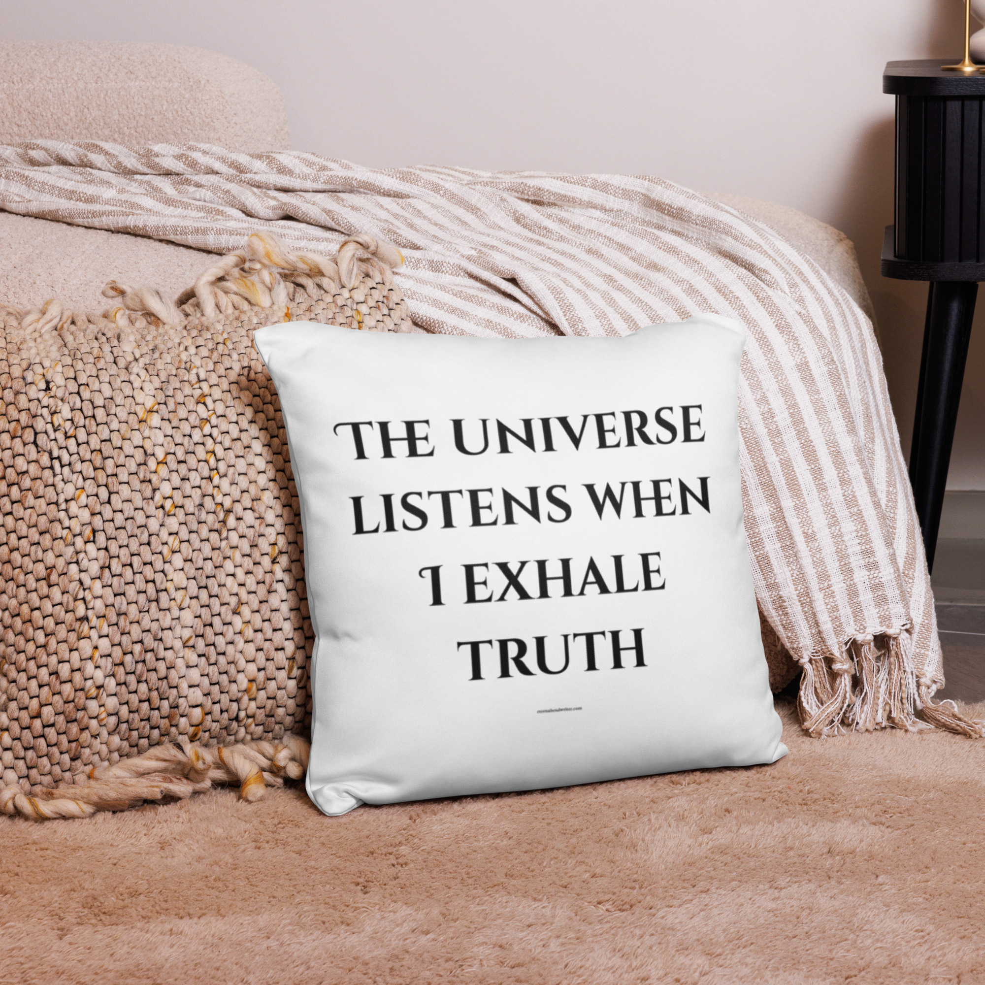 Divine Feminine Pillow Case – The Universe Listens When I Exhale Truth