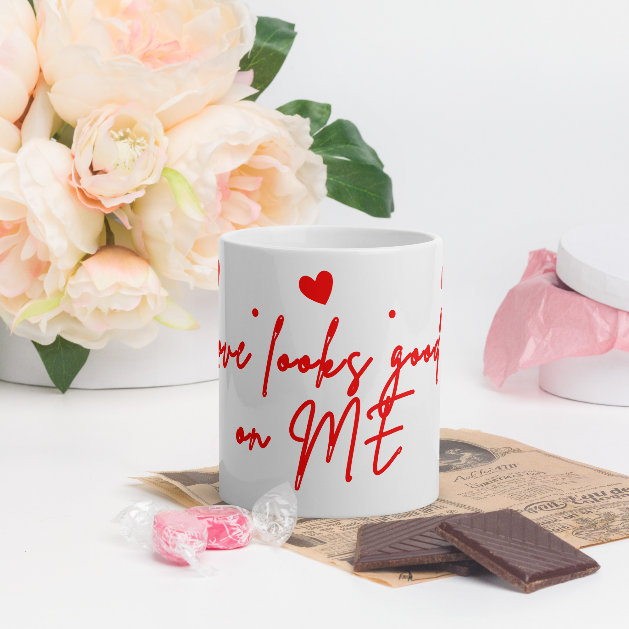 Self-Love Ceramic Mug – “Love Looks Good On Me” 
