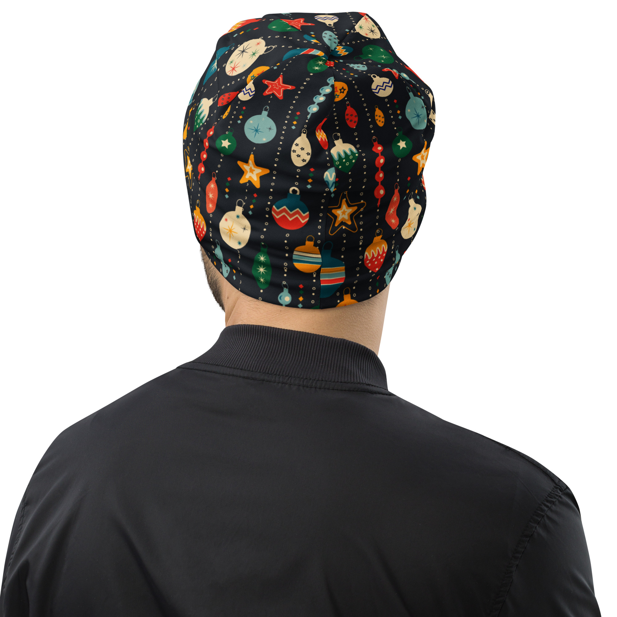 Retro Christmas Ornaments Beanie (Unisex)