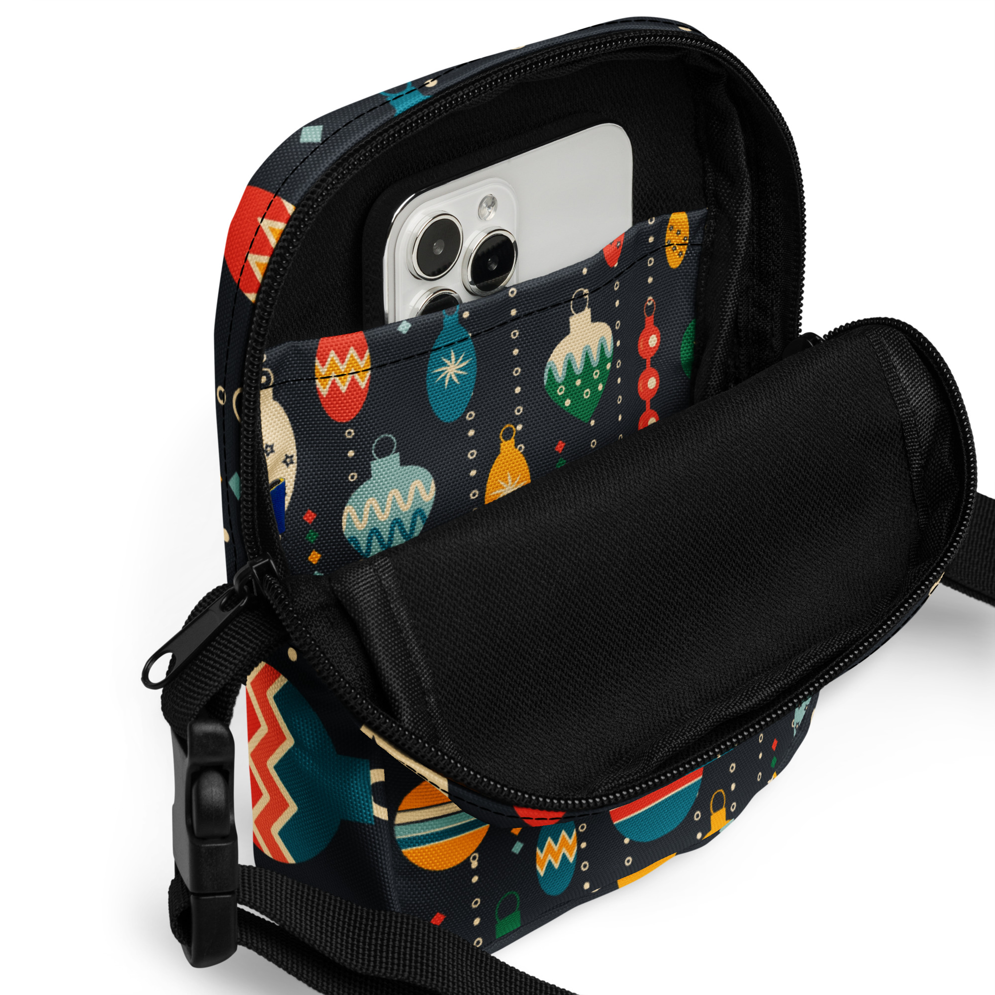 Retro Christmas Ornament Crossbody Bag 