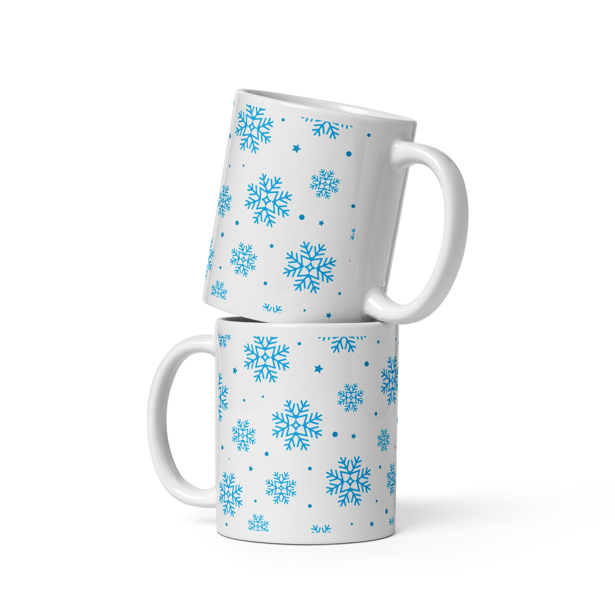 Blue Snowflakes Ceramic Mug
