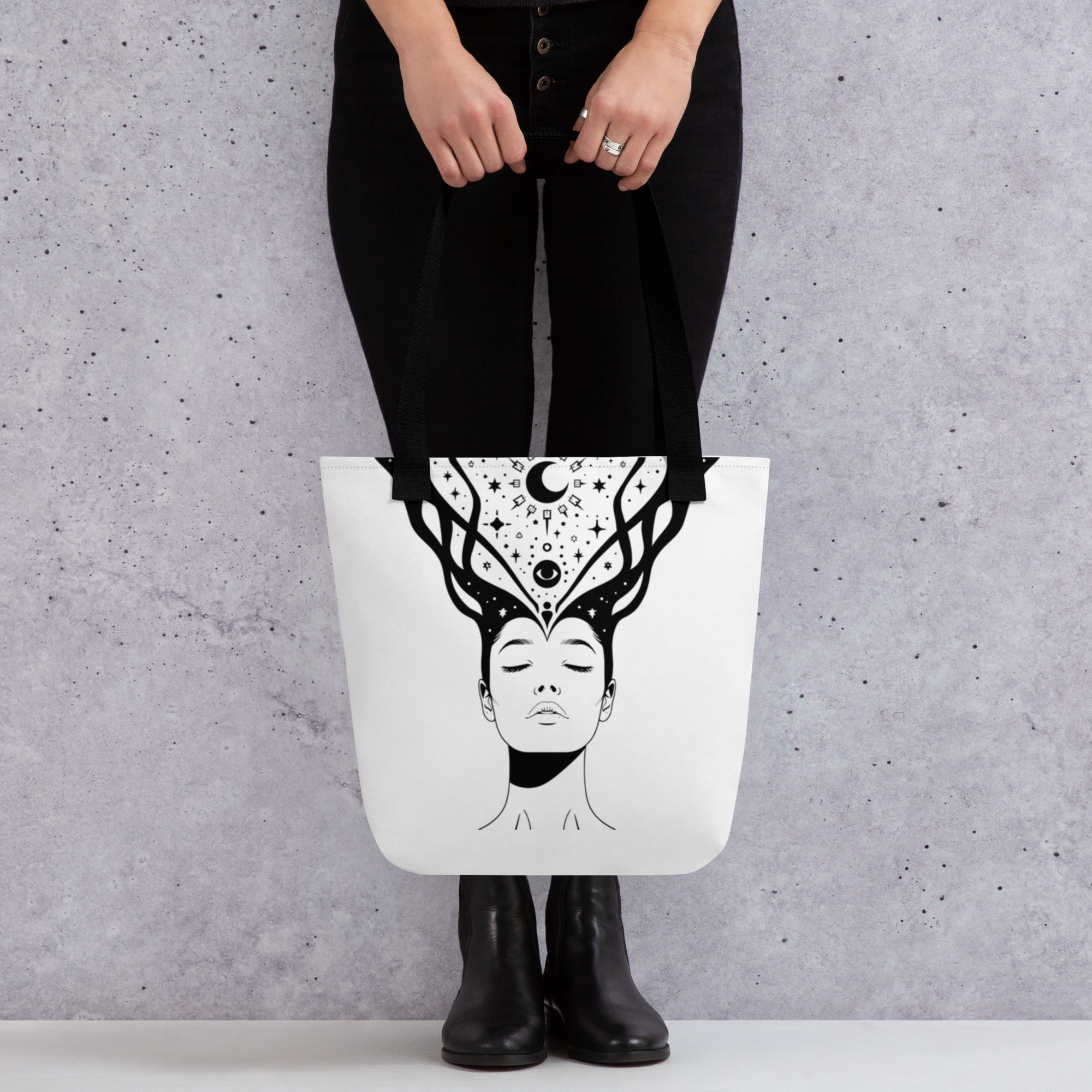 Divine Feminine Tote Bag – The Universe Listens When I Exhale Truth