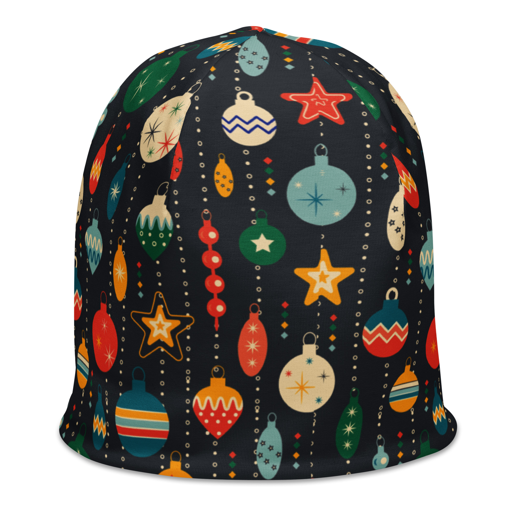 Retro Christmas Ornaments Beanie (Unisex)
