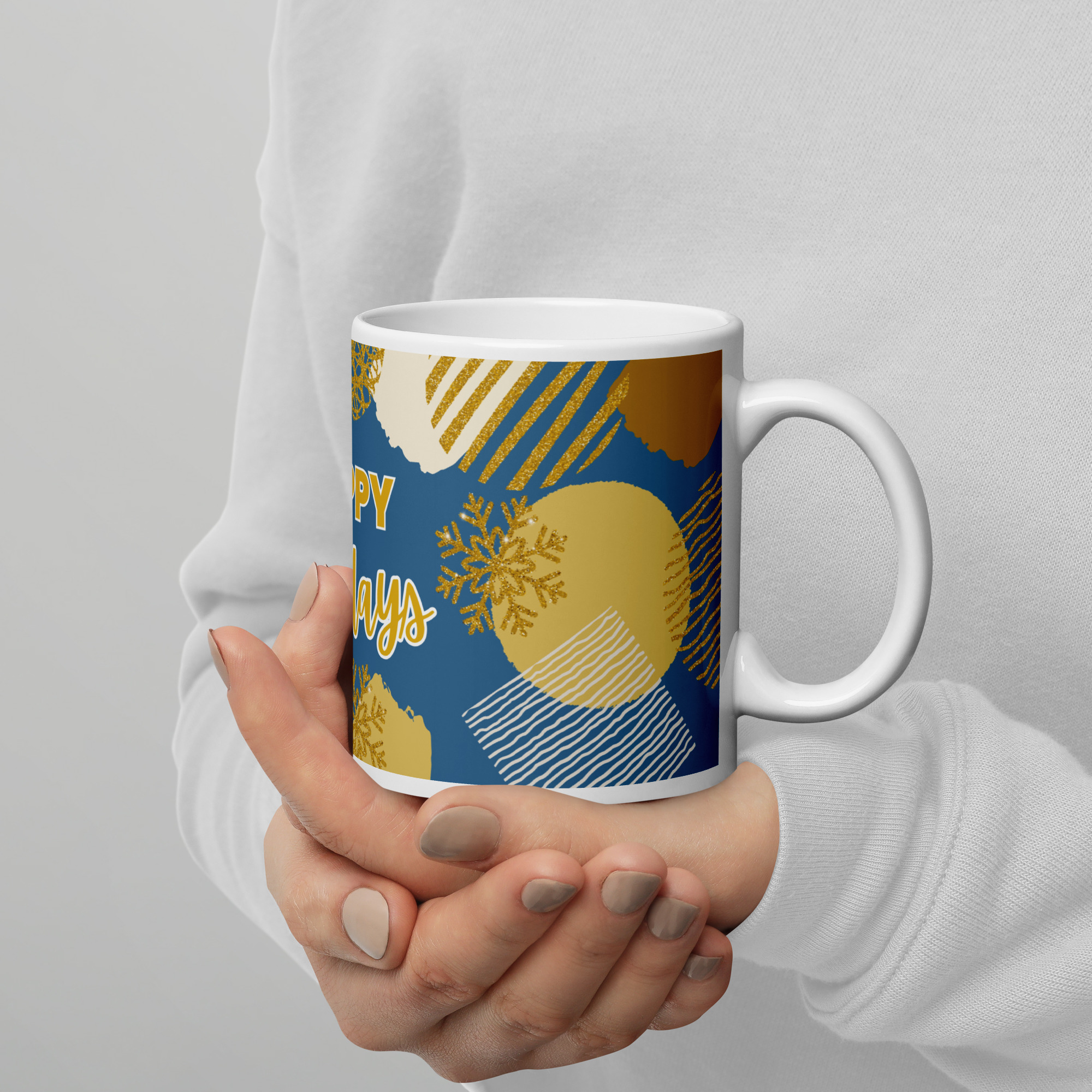 Happy Holidays Abstract Mug