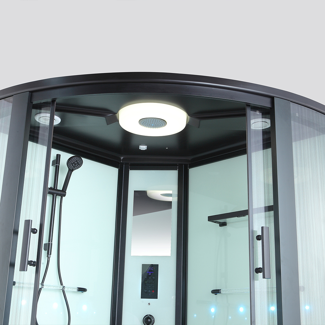 K7028H Steam sauna room with whirlpool massage bathtub