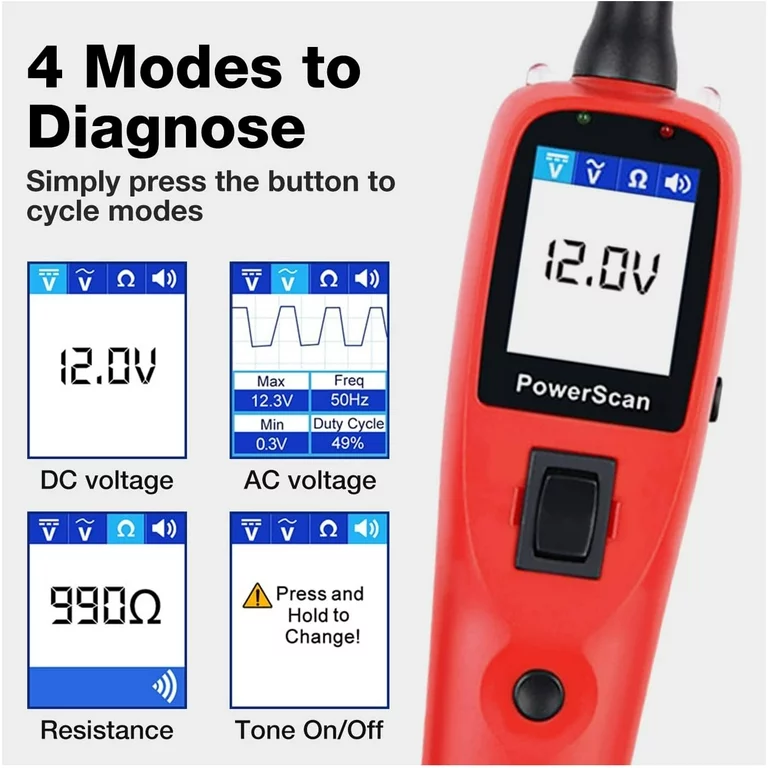 Autel PowerScan PS100 Probador Electrónico 12/24v