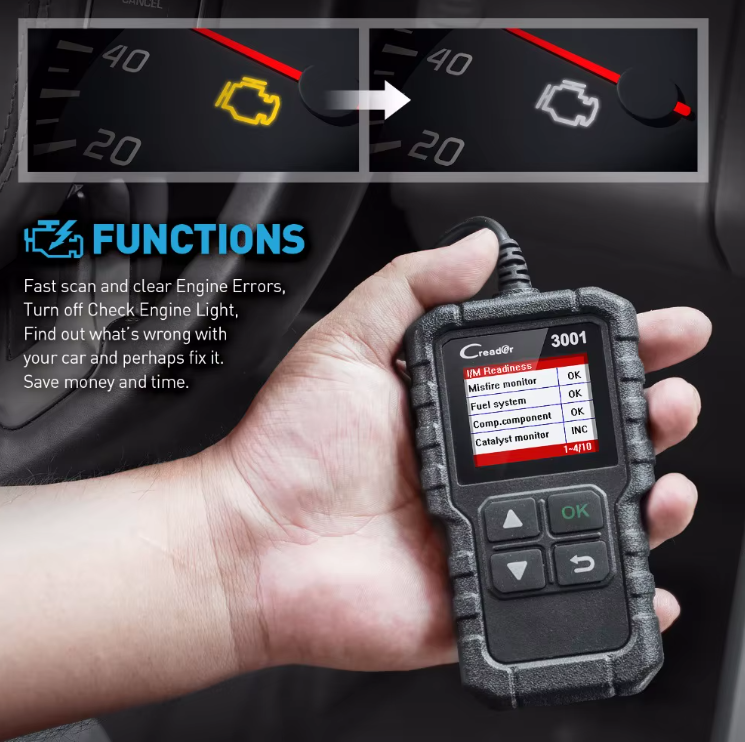 Scanner Básico OBD2 Launch Creader CR3001