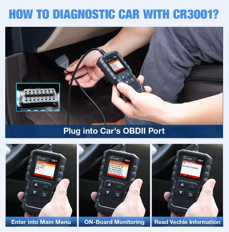 Scanner Básico OBD2 Launch Creader CR3001