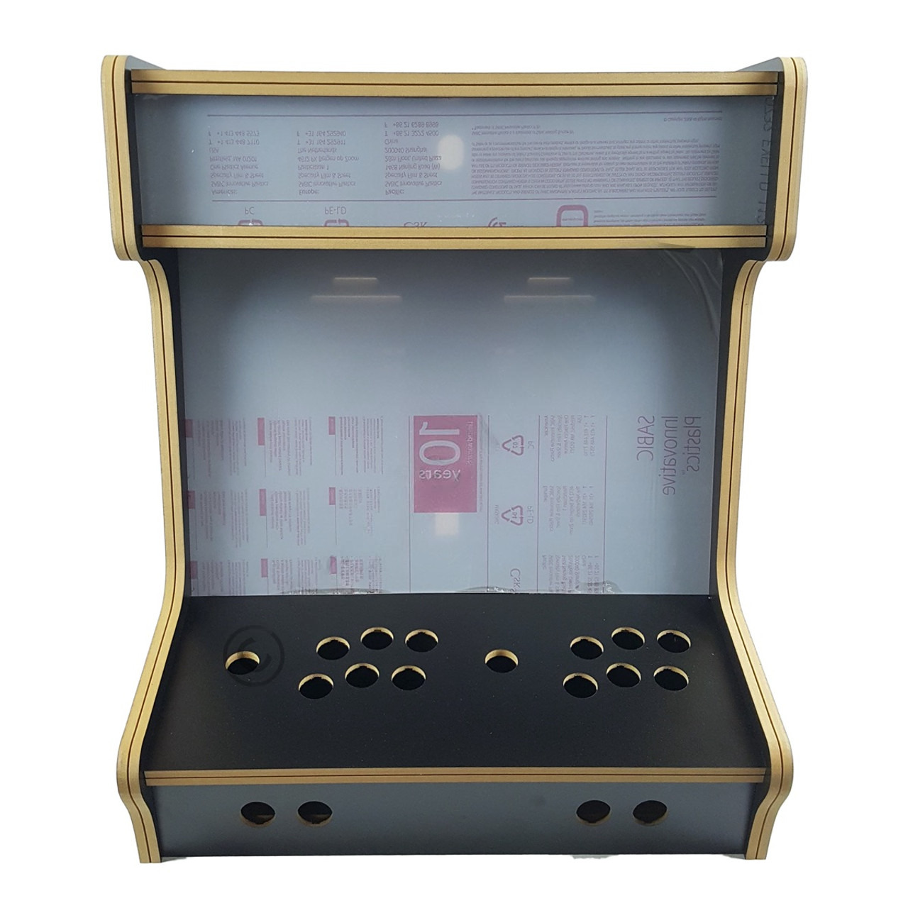 19" Black Bartop Arcade Cabinet Kit – Flat Pack