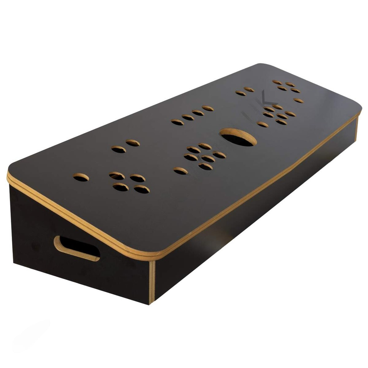 4 Player Control Panel With Hinged Lid – Black Flat Pack
