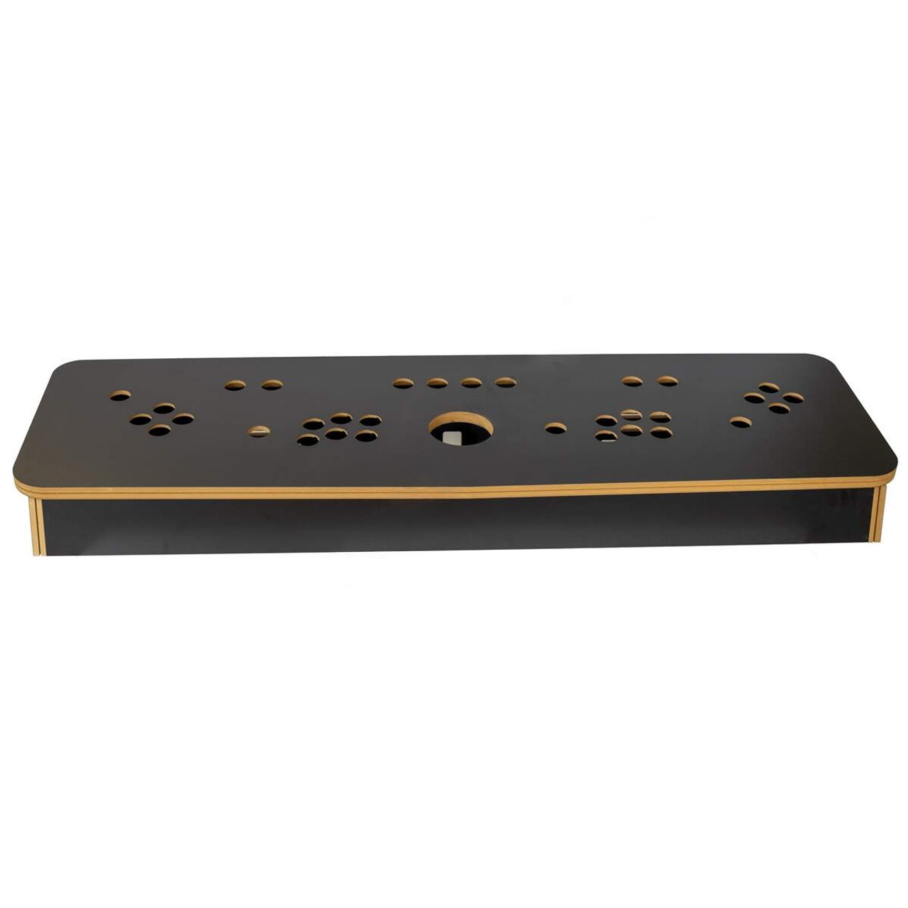 4 Player Control Panel With Hinged Lid – Black Flat Pack