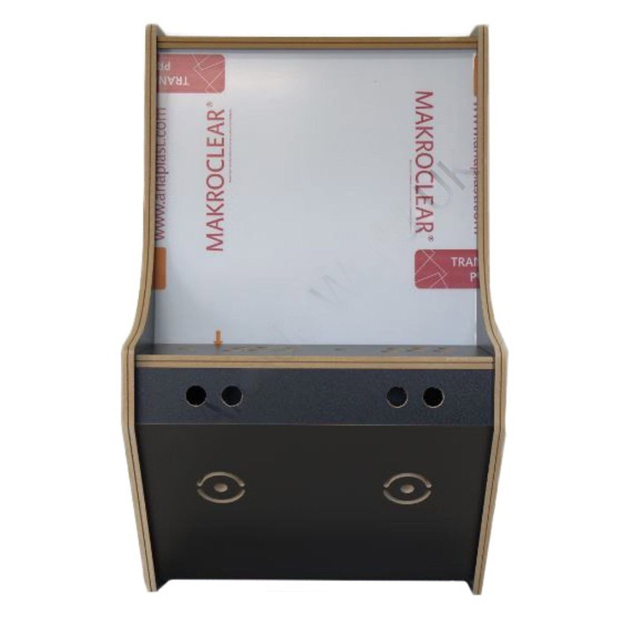19 Inch 2 Player Wall Mounted Arcade Cabinet Kit Black - Flat Pack