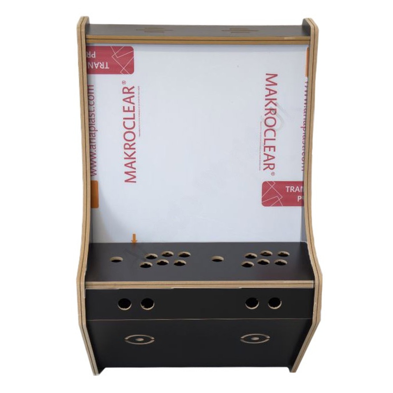19 Inch 2 Player Wall Mounted Arcade Cabinet Kit Black - Flat Pack