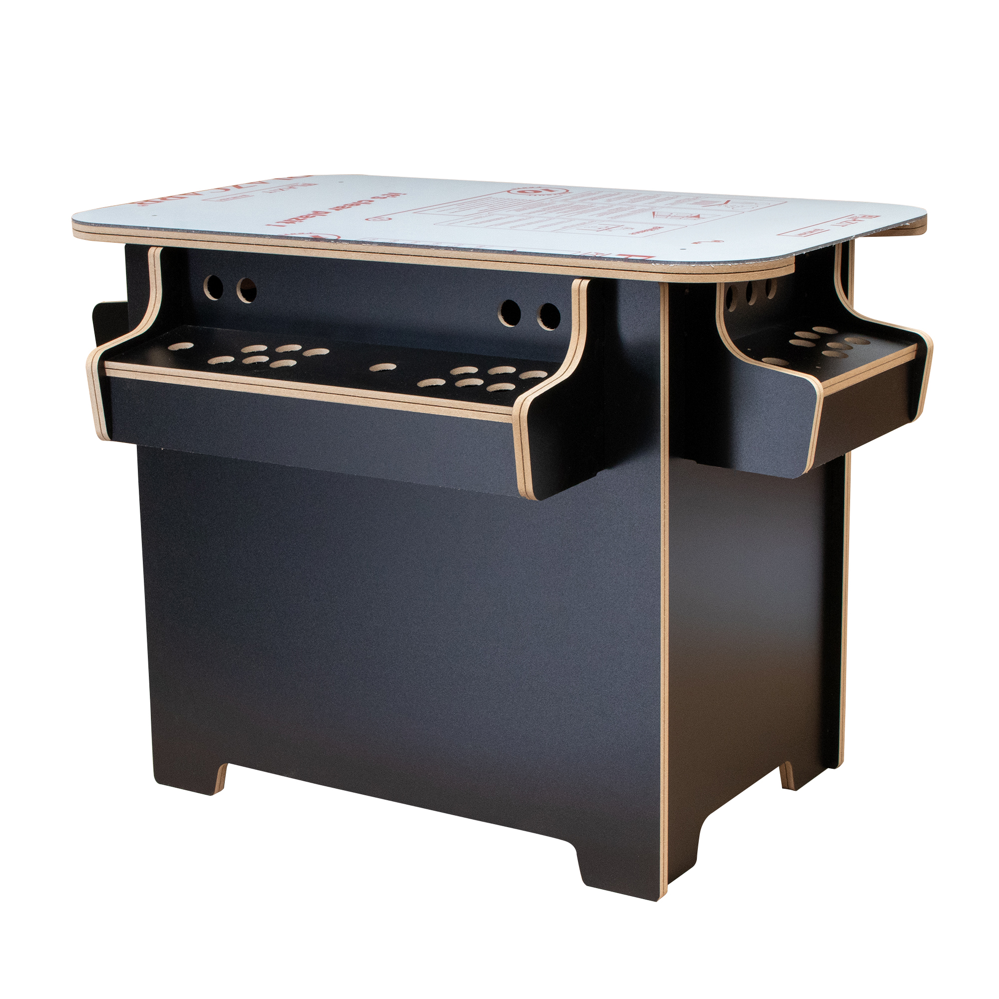 27 Inch 4 Player Arcade Cocktail Cabinet Kit Black - Flat Pack